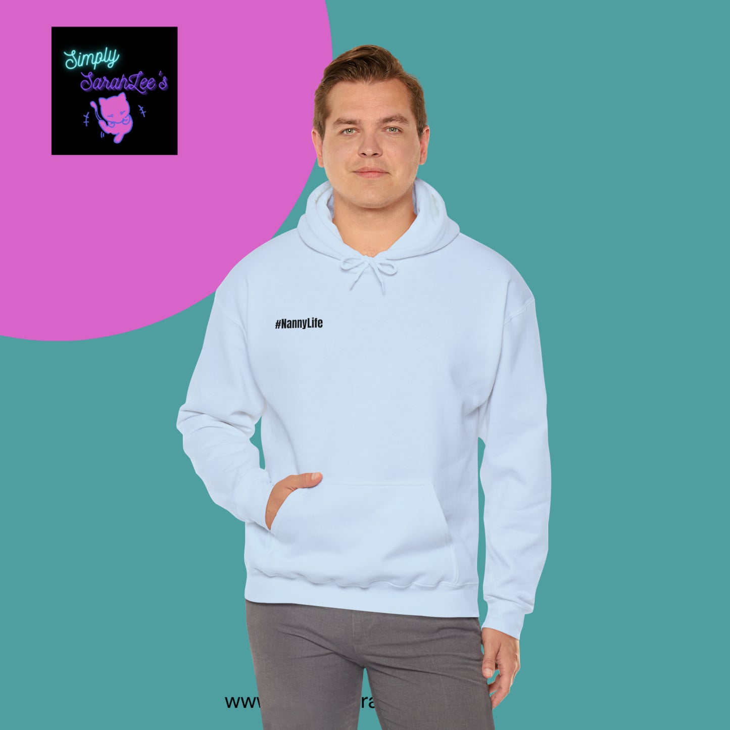 Nannying is a Super Power - Male - Unisex Heavy Blend Hooded Sweatshirt Printify