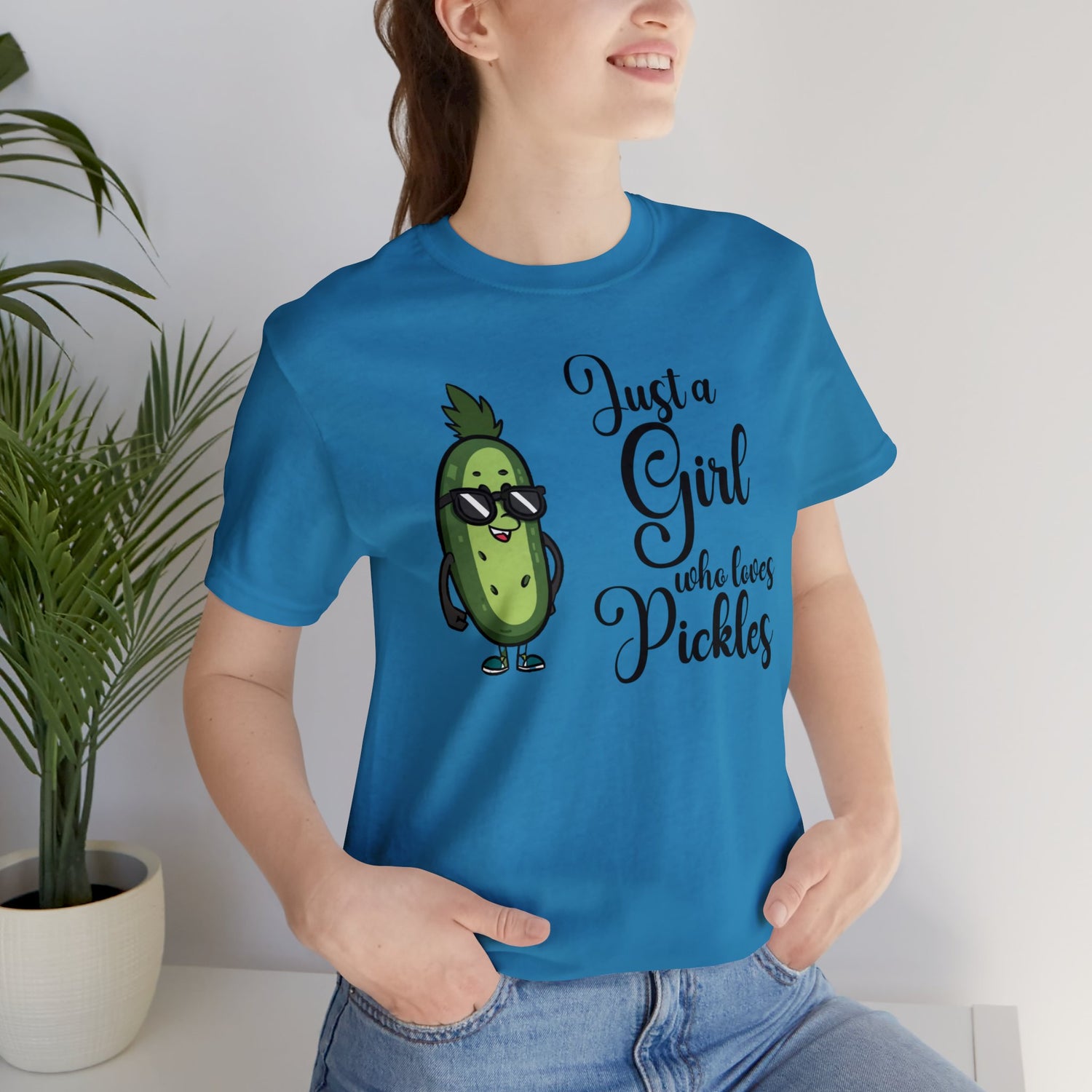 Just a Girl Who Loves Pickles *Custom for Elly* Unisex Jersey Short Sleeve Tee Printify