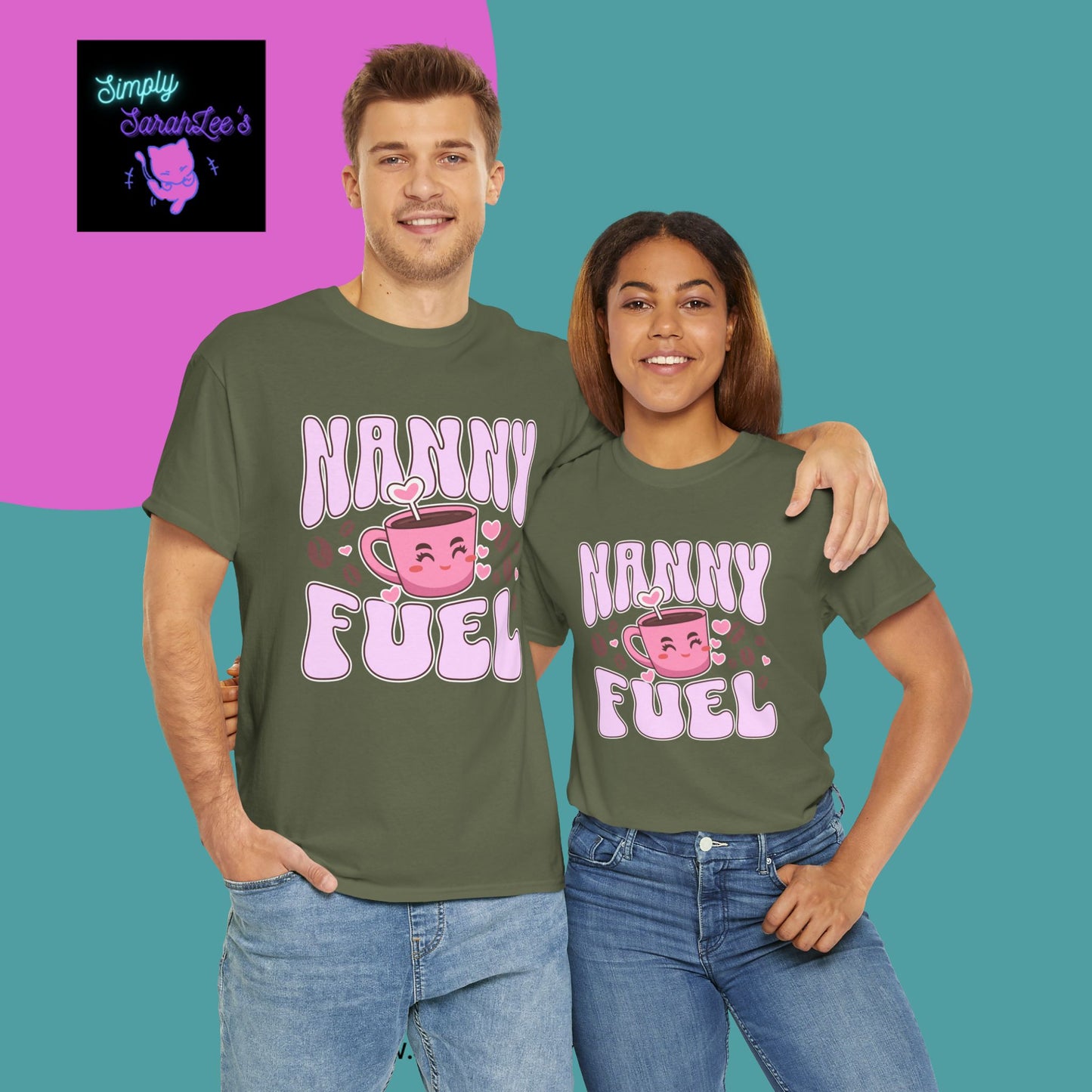 Nanny Fuel Coffee Cute Unisex Heavy Cotton Tee