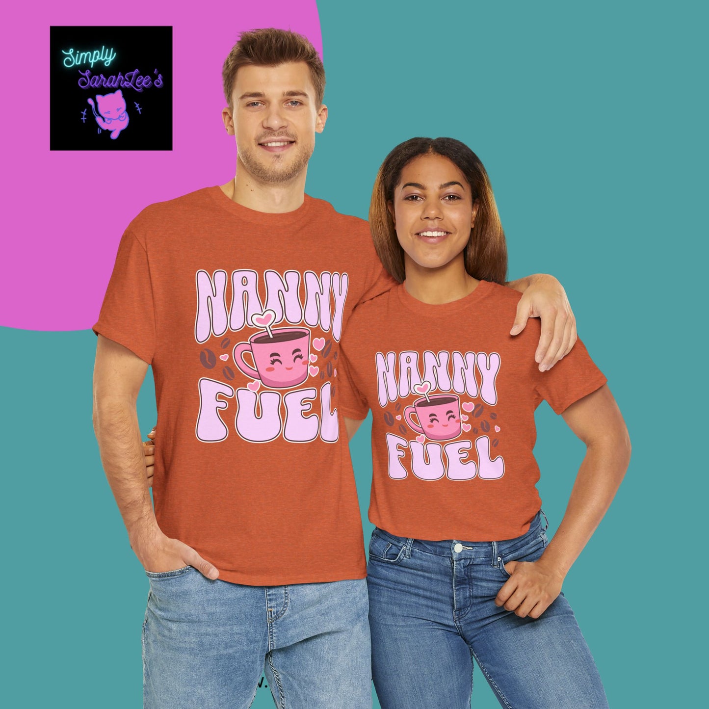 Nanny Fuel Coffee Cute Unisex Heavy Cotton Tee