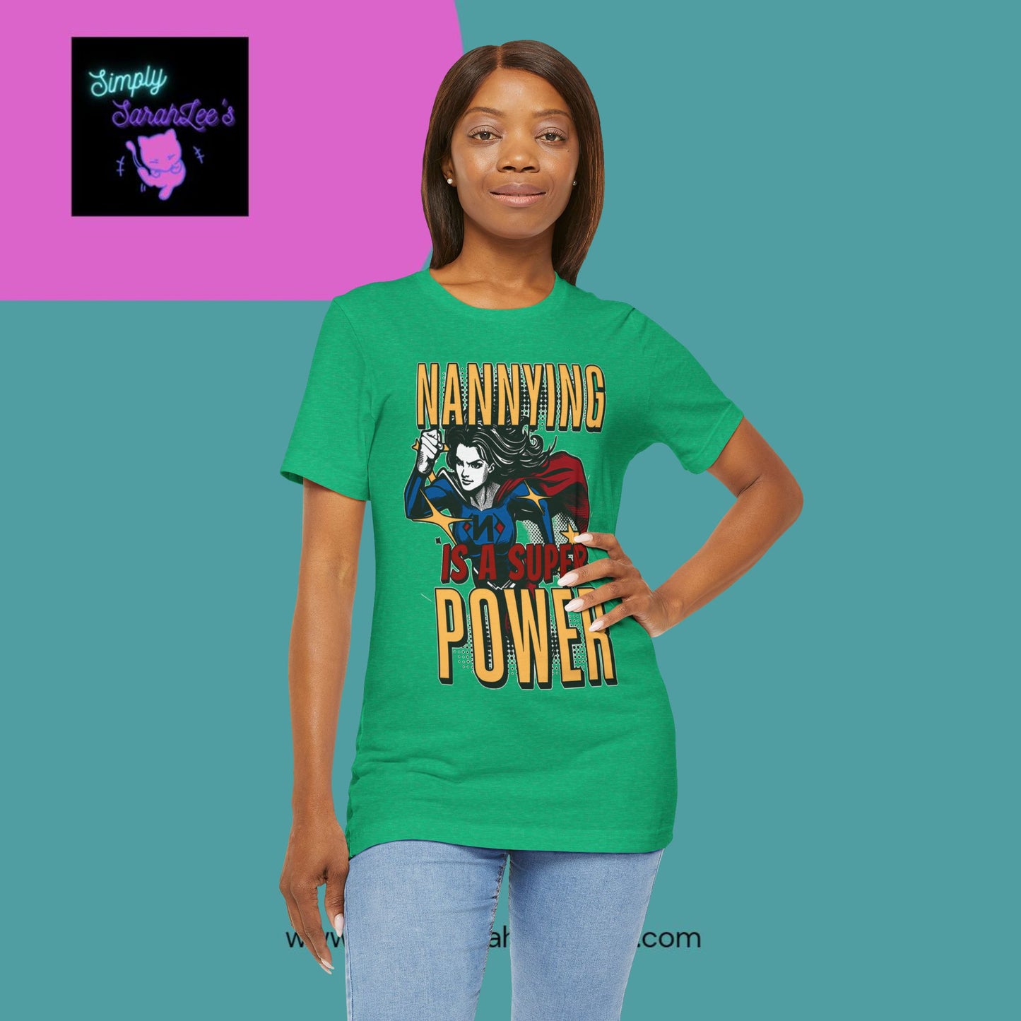 Nannying is a Super Power - Female - Unisex Jersey Short Sleeve Tee