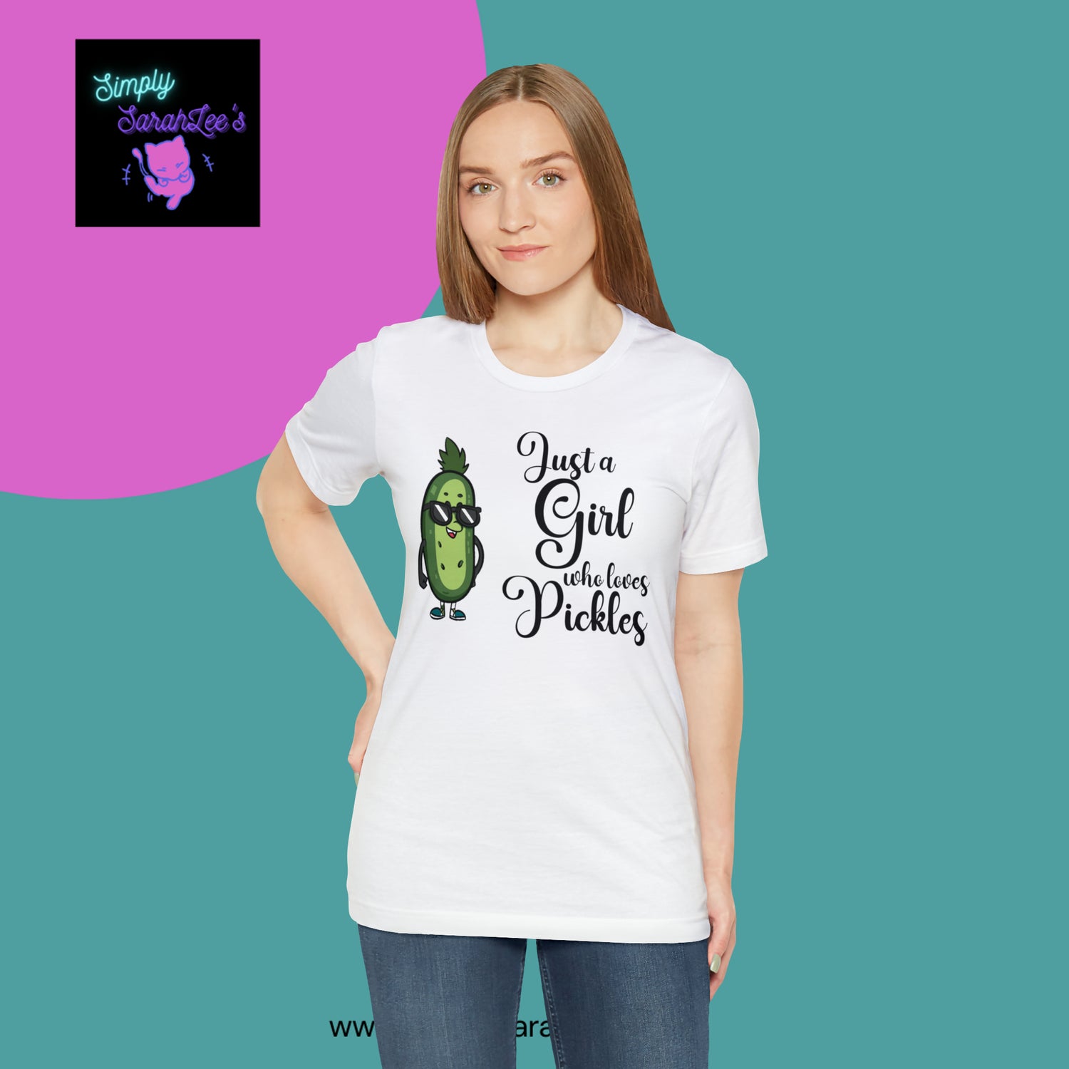 Just a Girl Who Loves Pickles *Custom for Elly* Unisex Jersey Short Sleeve Tee Printify