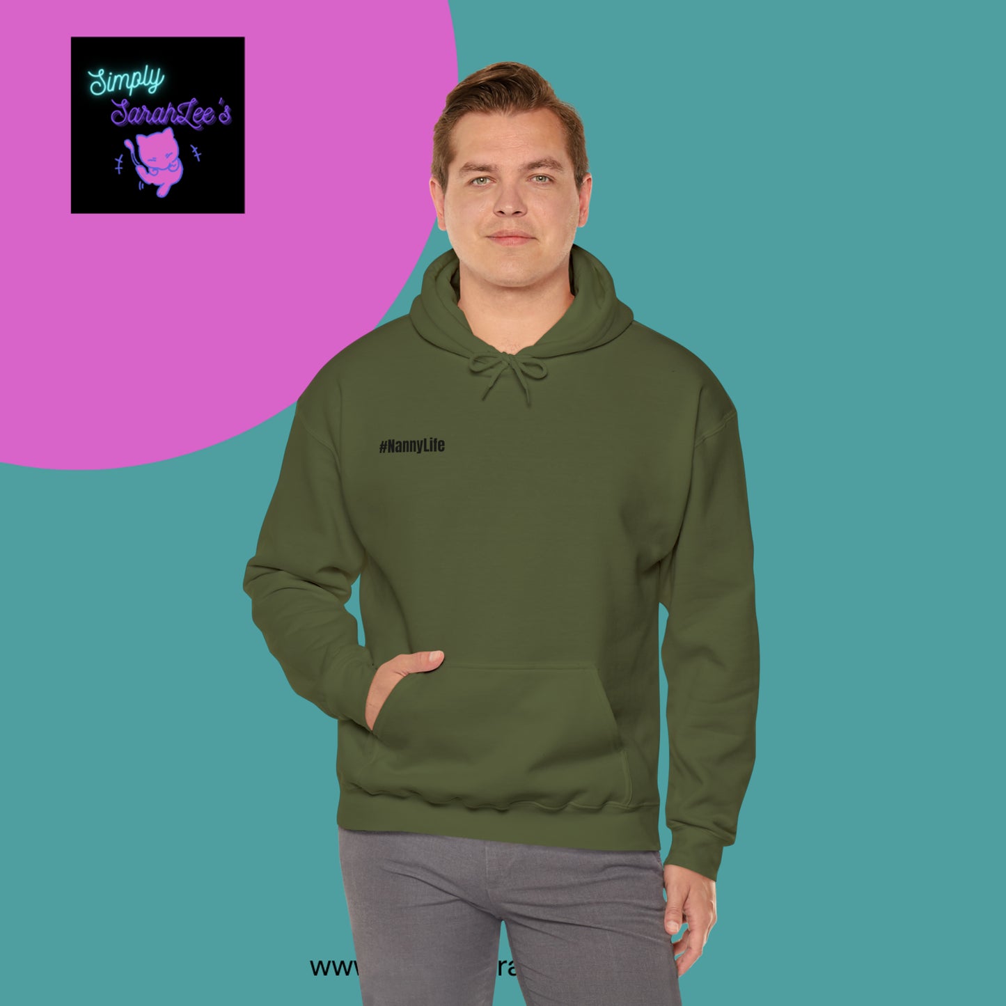 Nannying is a Super Power - Male - Unisex Heavy Blend Hooded Sweatshirt Printify