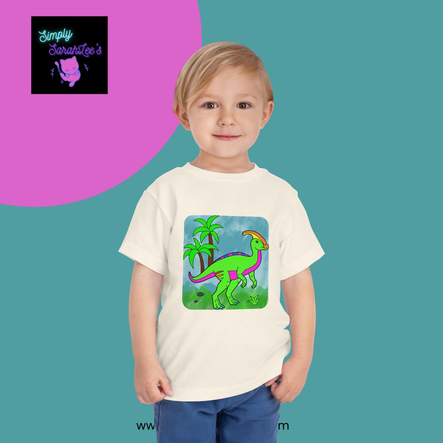 Parasaurolophus WaterColor Drawing *Custom for E* Toddler Short Sleeve Tee