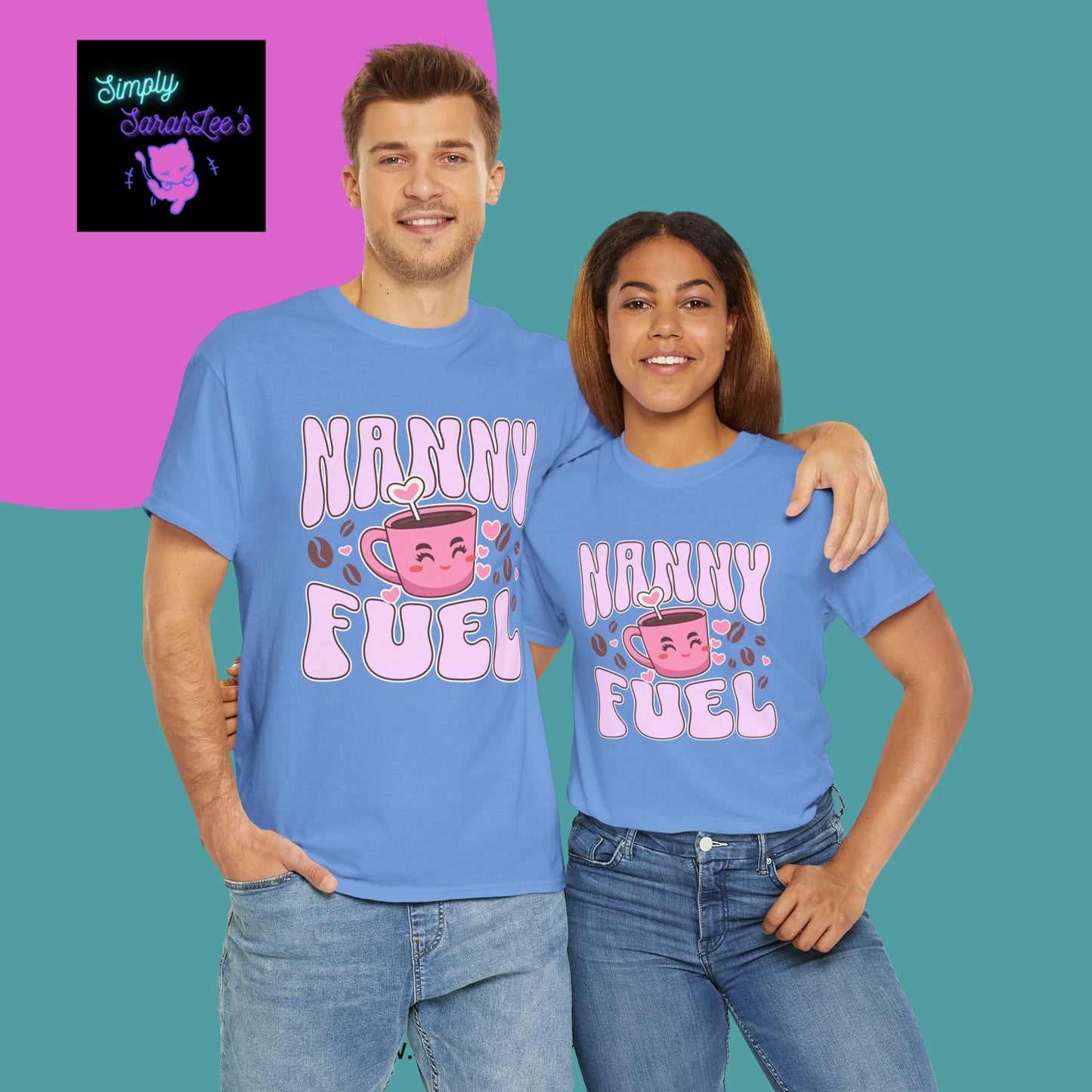 Nanny Fuel Coffee Cute Unisex Heavy Cotton Tee