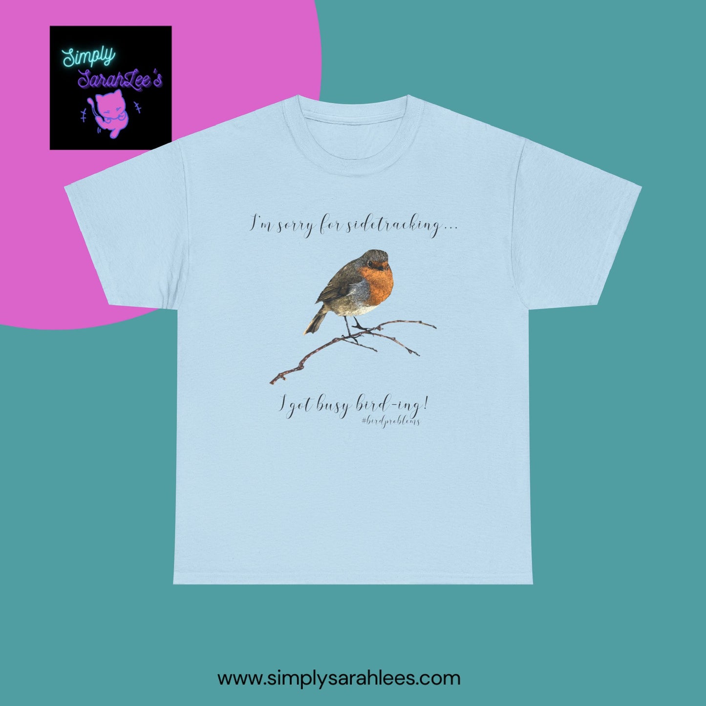 Side-Tracked Bird thing *Custom* Unisex Heavy Cotton Tee - Version 2