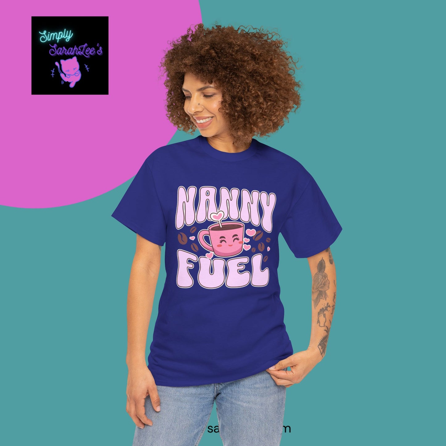 Nanny Fuel Coffee Cute Unisex Heavy Cotton Tee