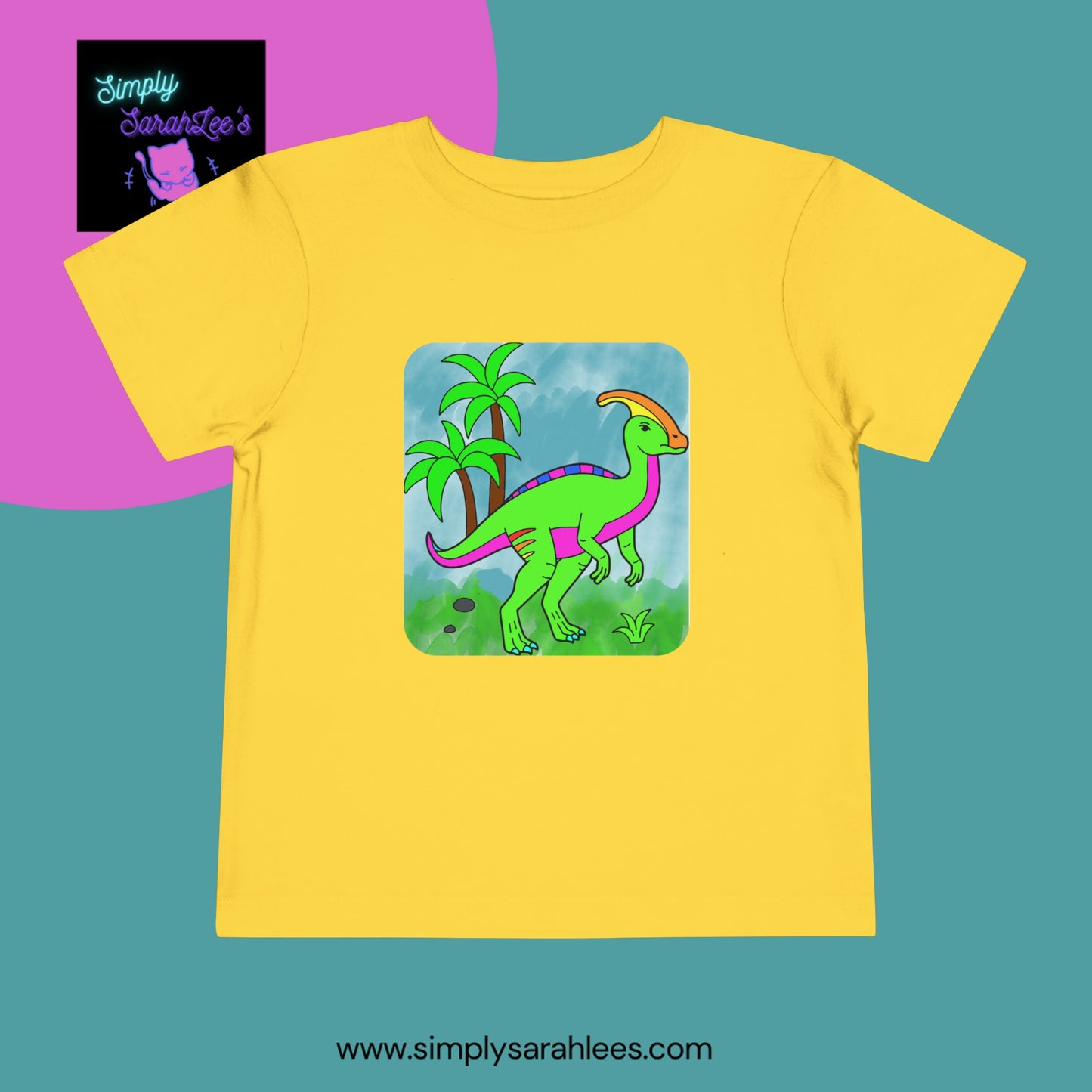 Parasaurolophus WaterColor Drawing *Custom for E* Toddler Short Sleeve Tee