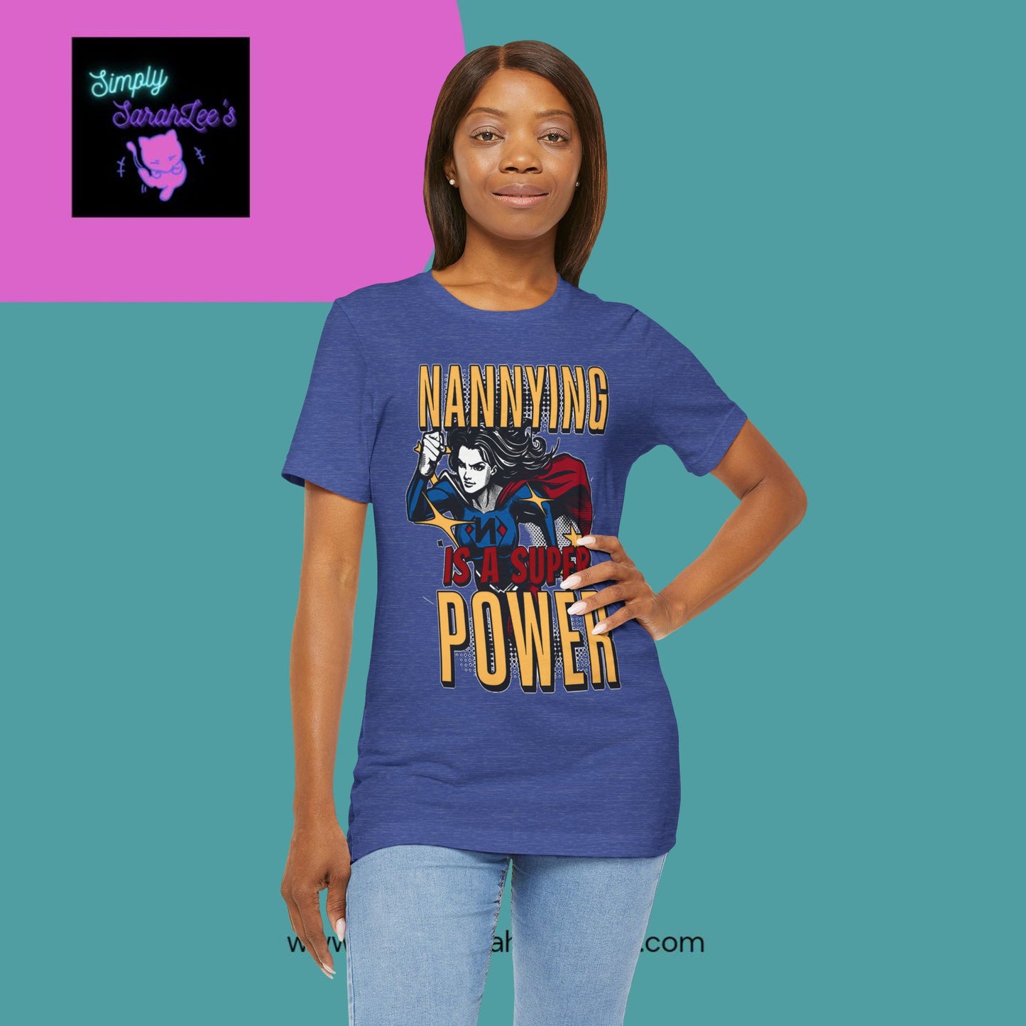 Nannying is a Super Power - Female - Unisex Jersey Short Sleeve Tee