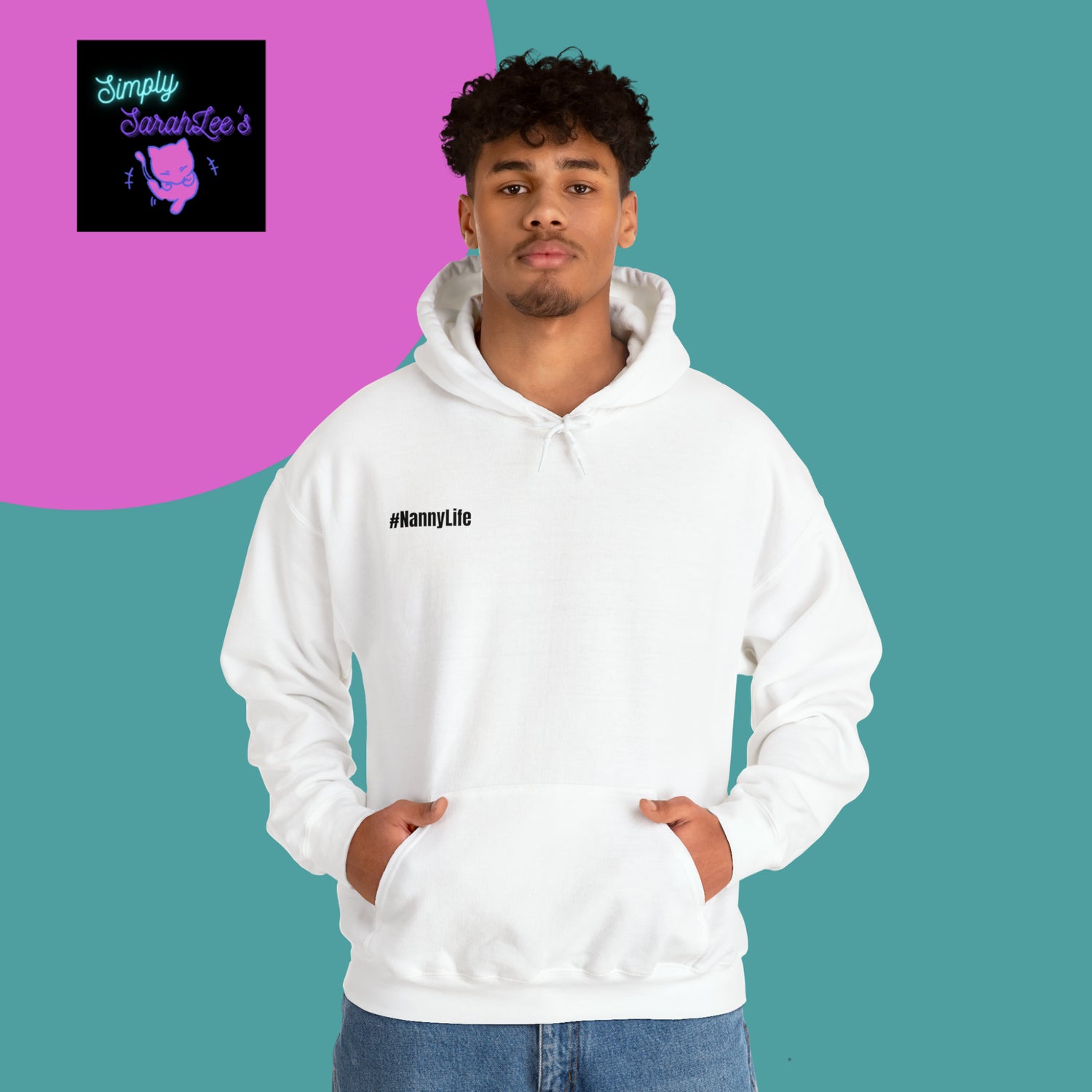 Nannying is a Super Power - Male - Unisex Heavy Blend Hooded Sweatshirt Printify