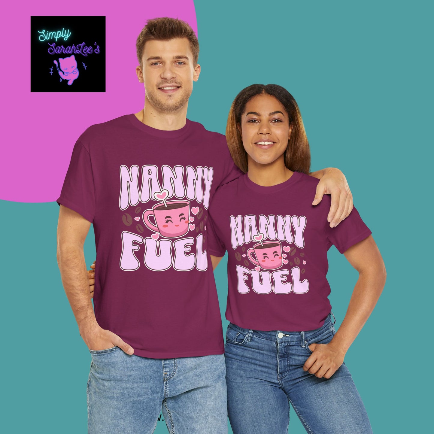 Nanny Fuel Coffee Cute Unisex Heavy Cotton Tee