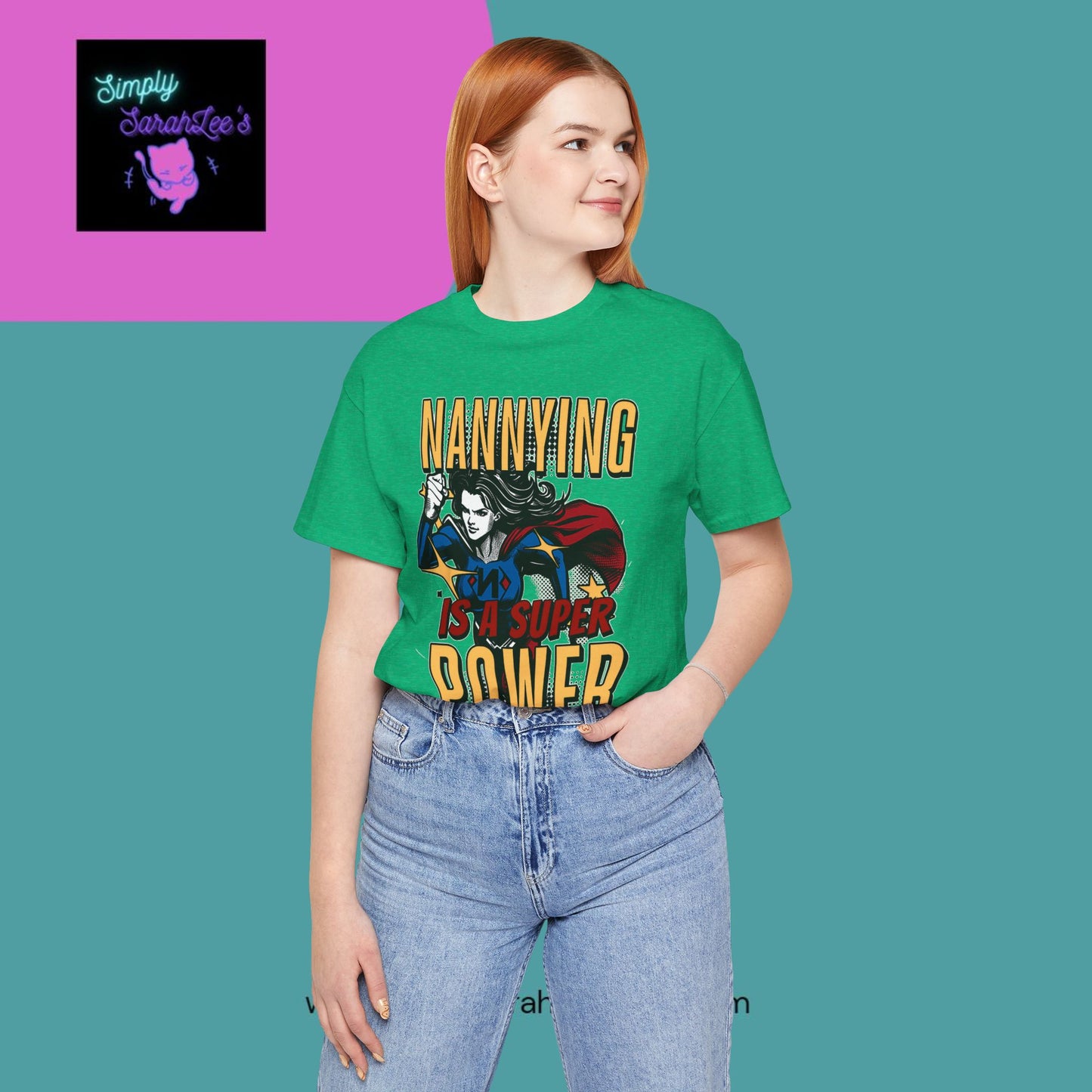 Nannying is a Super Power - Female - Unisex Jersey Short Sleeve Tee