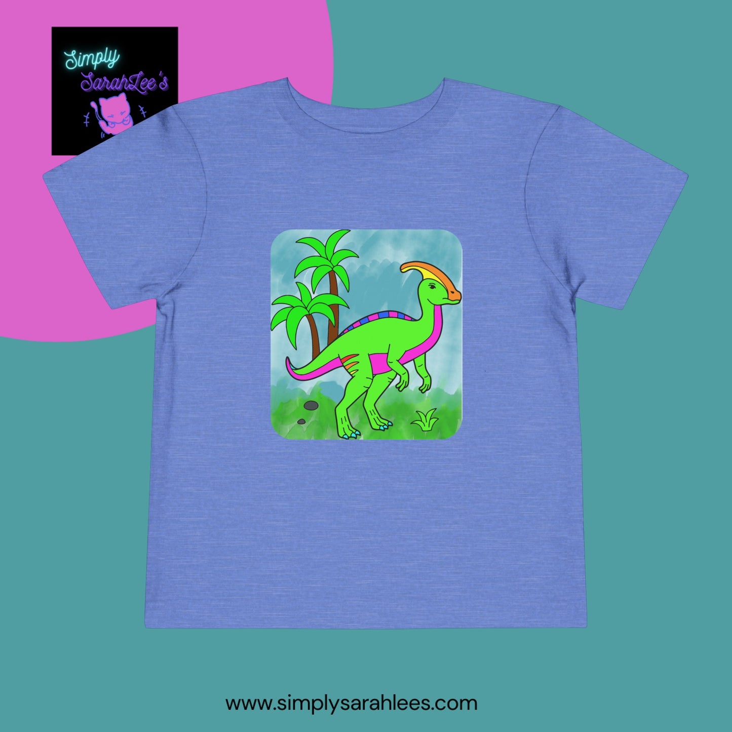 Parasaurolophus WaterColor Drawing *Custom for E* Toddler Short Sleeve Tee