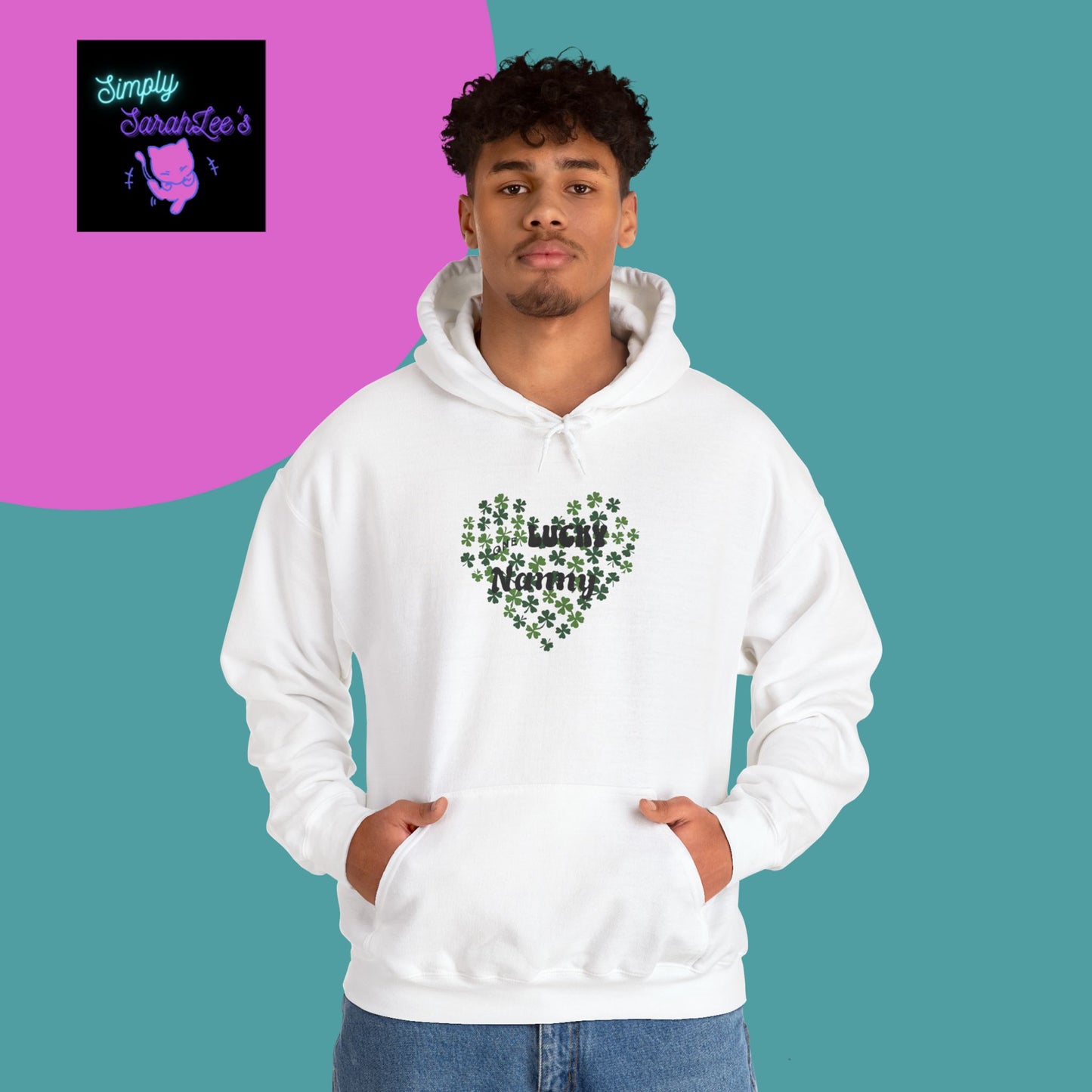 One Lucky Nanny Unisex Heavy Blend™ Hooded Sweatshirt