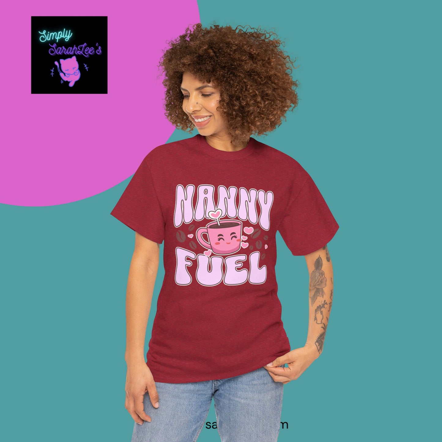 Nanny Fuel Coffee Cute Unisex Heavy Cotton Tee