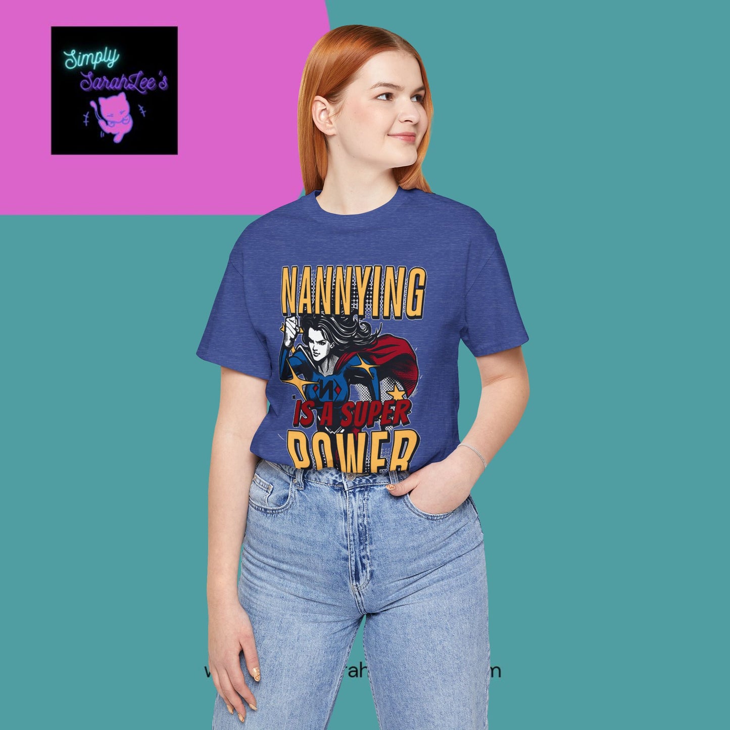 Nannying is a Super Power - Female - Unisex Jersey Short Sleeve Tee