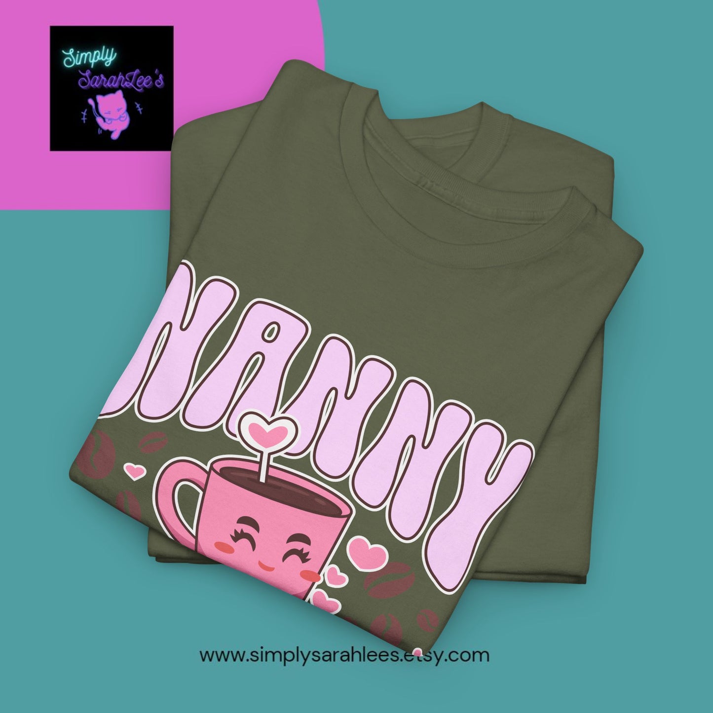 Nanny Fuel Coffee Cute Unisex Heavy Cotton Tee