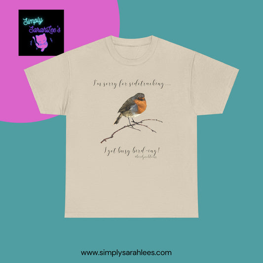 Side-Tracked Bird thing *Custom* Unisex Heavy Cotton Tee - Version 2