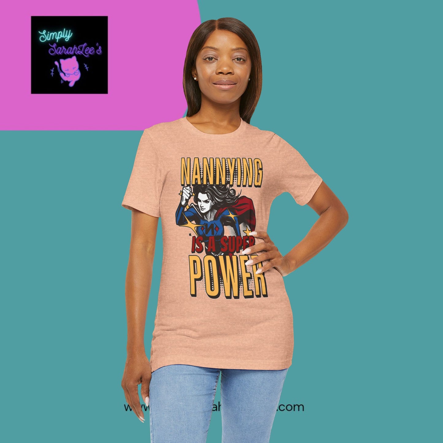 Nannying is a Super Power - Female - Unisex Jersey Short Sleeve Tee