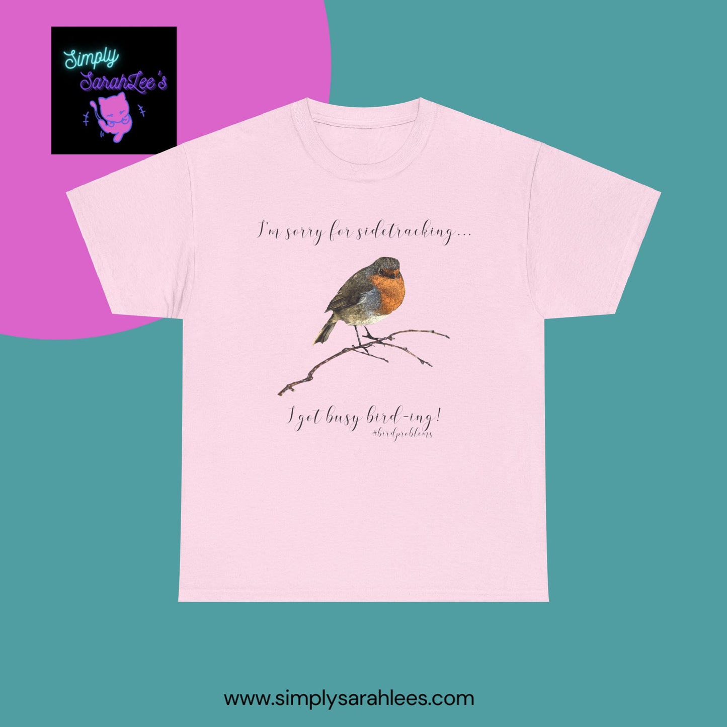 Side-Tracked Bird thing *Custom* Unisex Heavy Cotton Tee - Version 2