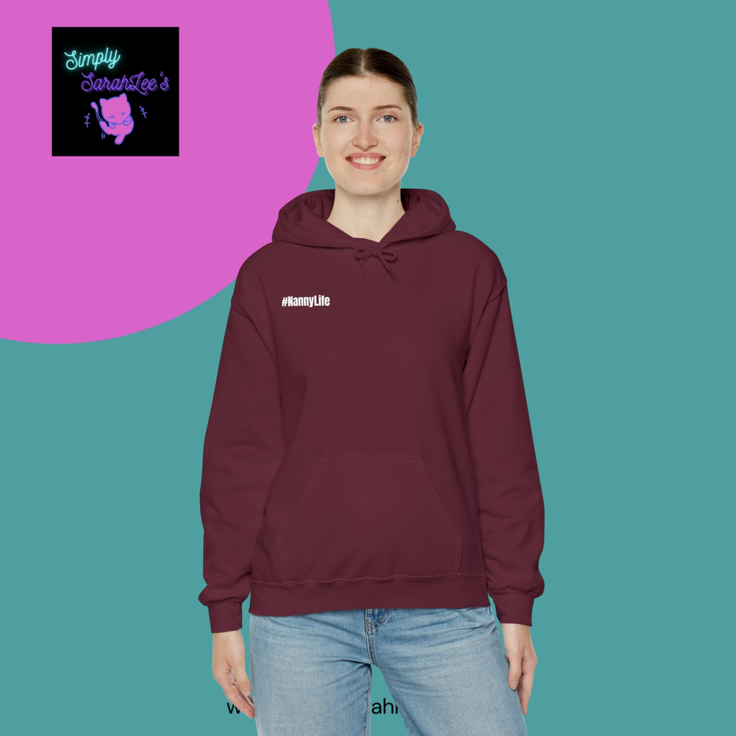 Nannying is a Super Power - Female - Unisex Heavy Blend Hooded Sweatshirt Printify