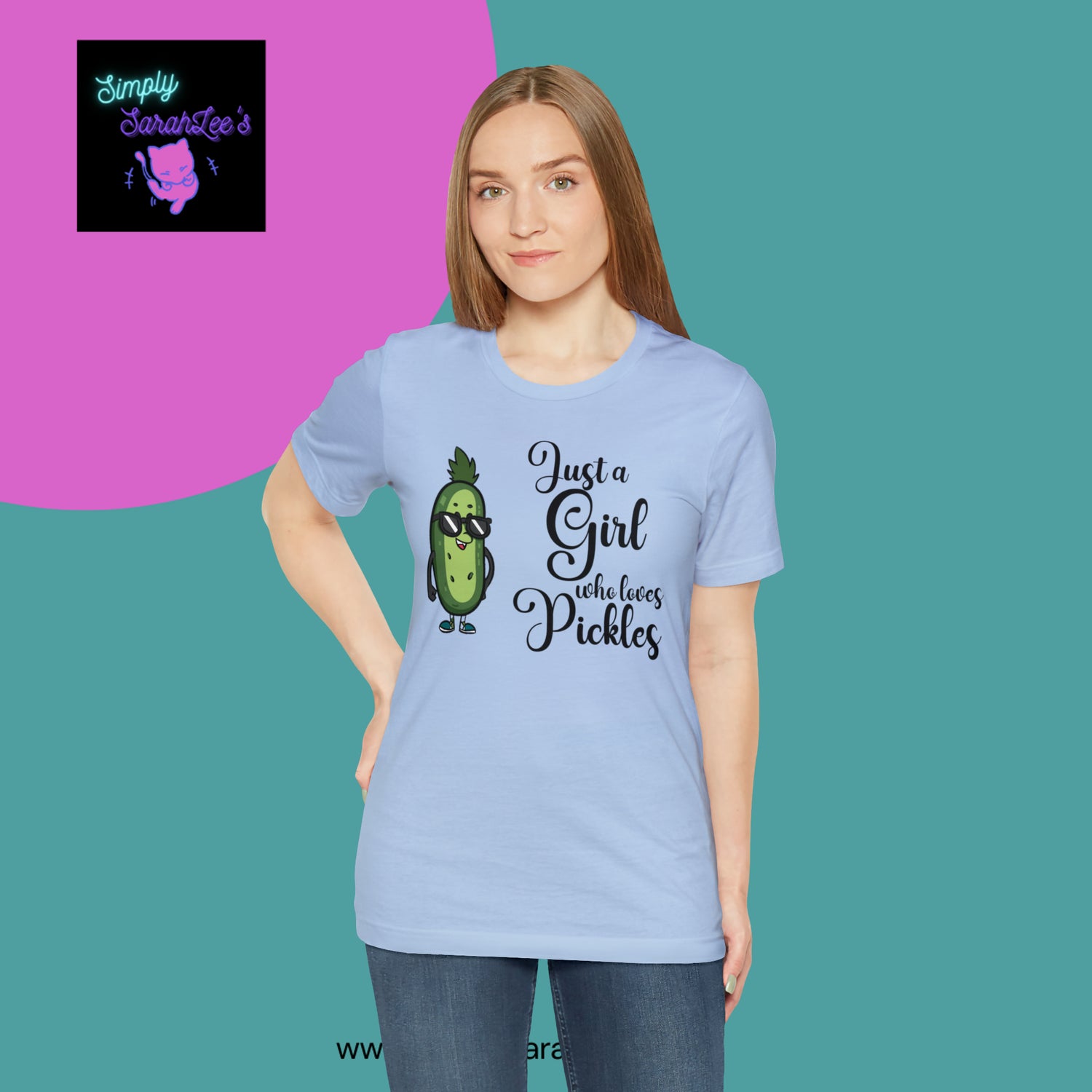 Just a Girl Who Loves Pickles *Custom for Elly* Unisex Jersey Short Sleeve Tee Printify