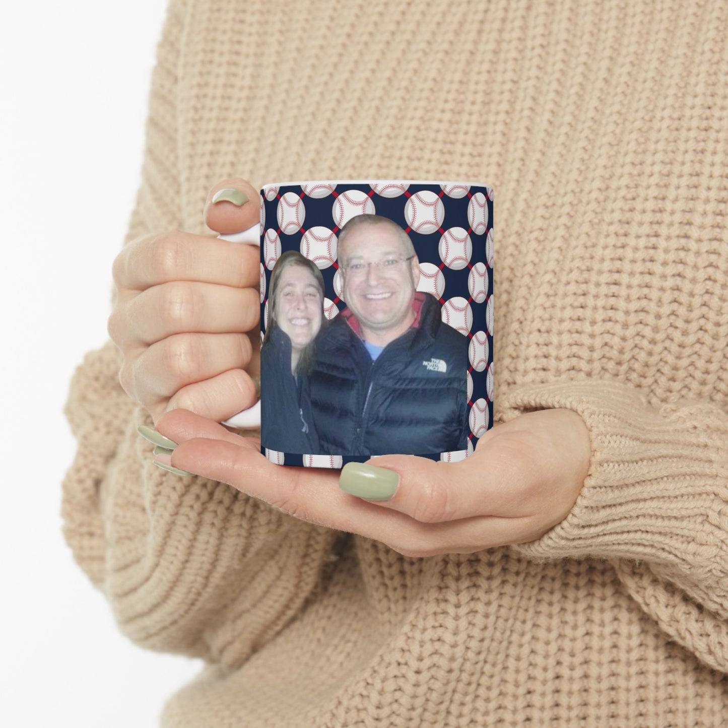 Father's day *Custom for Elysha*  White Ceramic Mug, (11oz, 15oz)