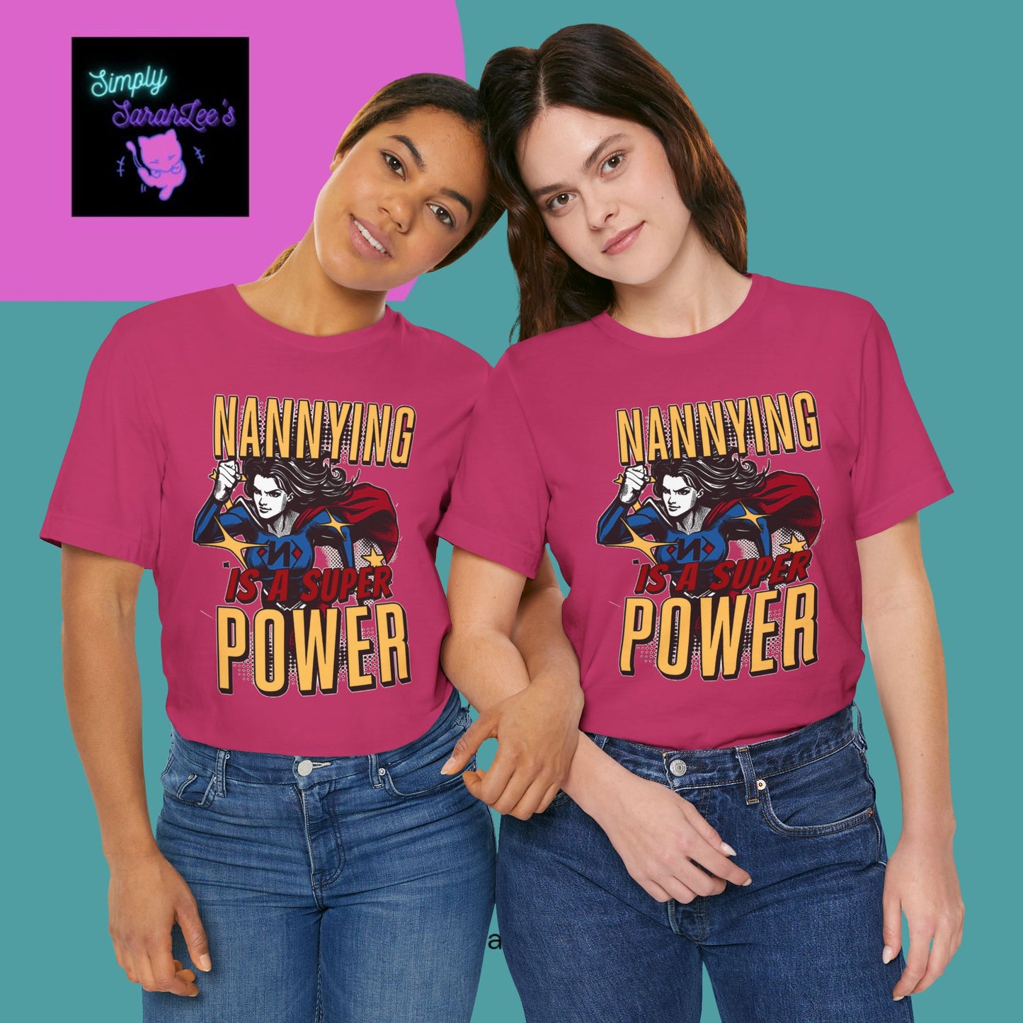 Nannying is a Super Power - Female - Unisex Jersey Short Sleeve Tee