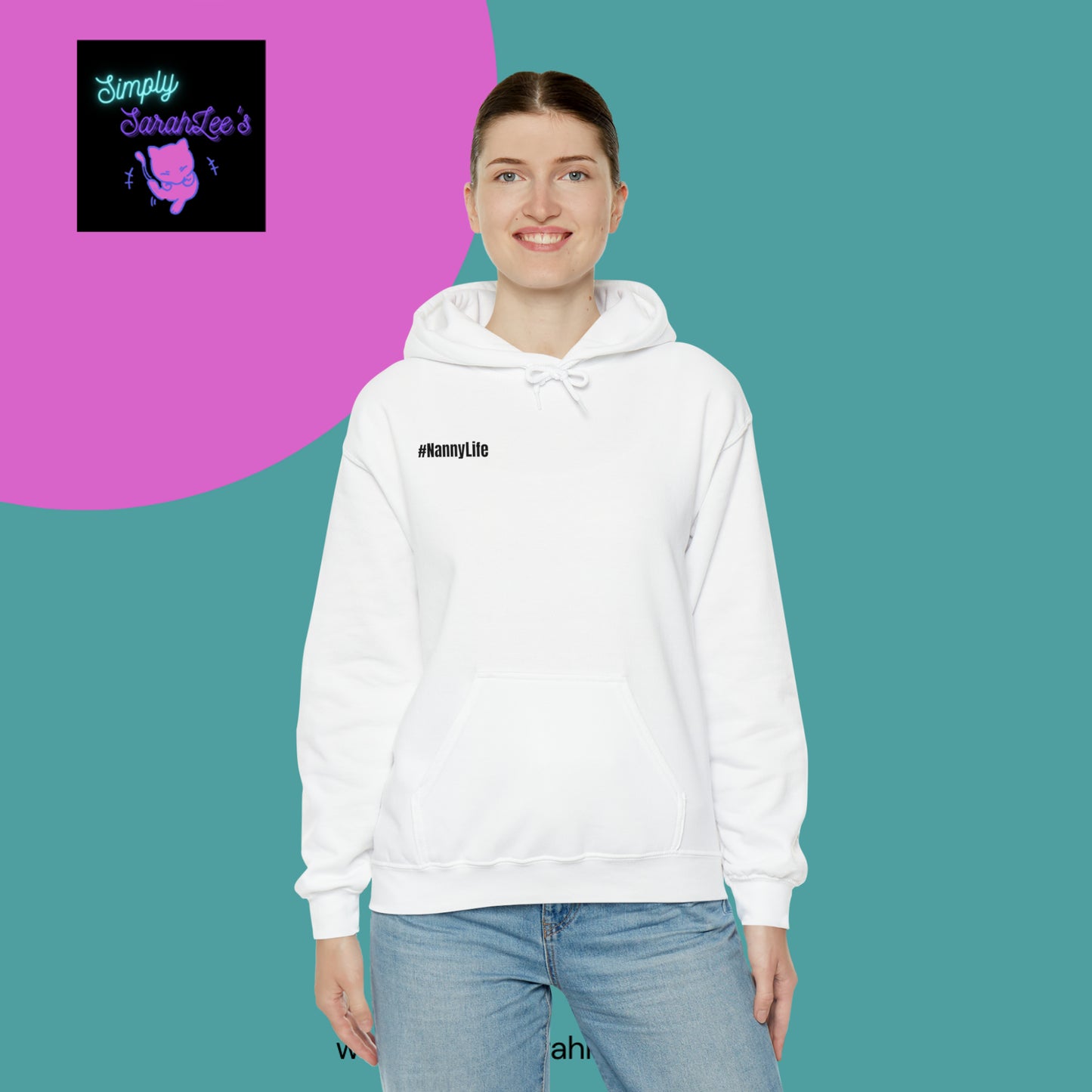 Nannying is a Super Power - Female - Unisex Heavy Blend Hooded Sweatshirt Printify