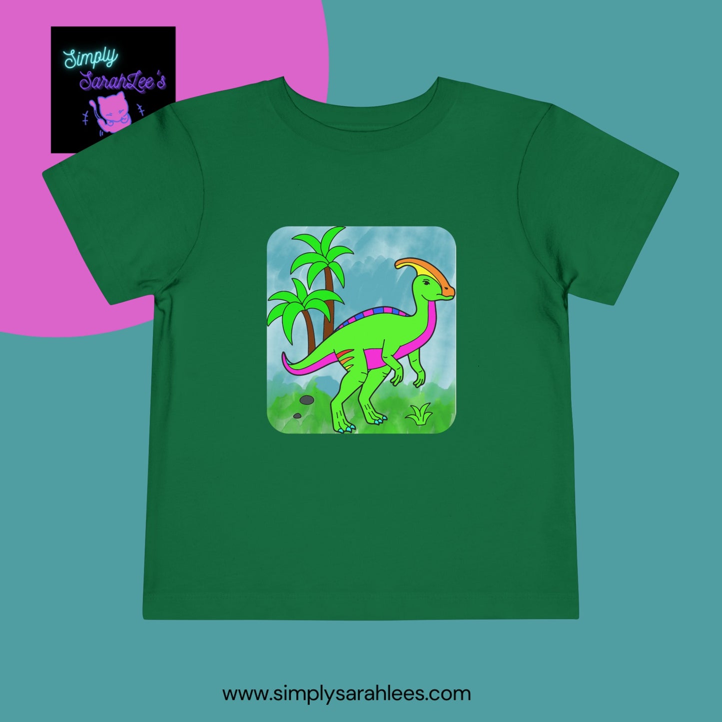 Parasaurolophus WaterColor Drawing *Custom for E* Toddler Short Sleeve Tee