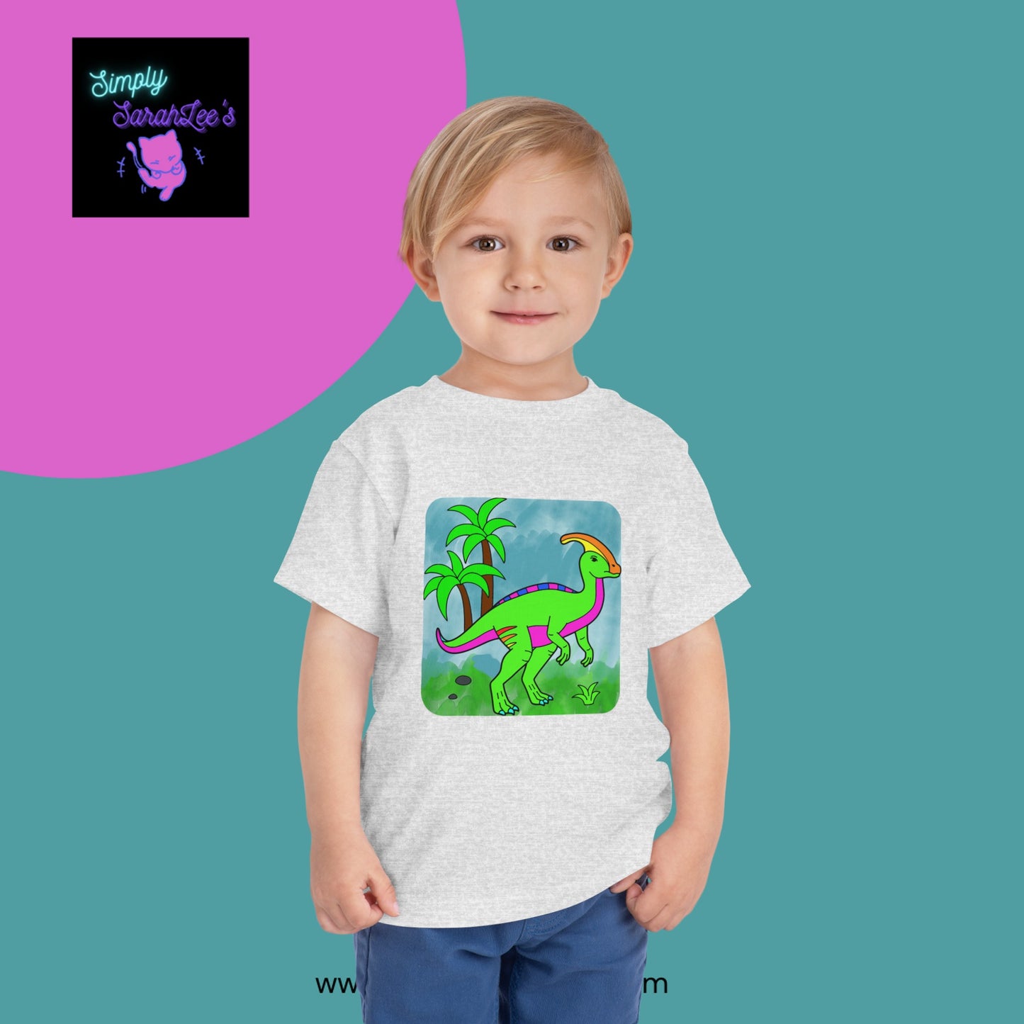 Parasaurolophus WaterColor Drawing *Custom for E* Toddler Short Sleeve Tee