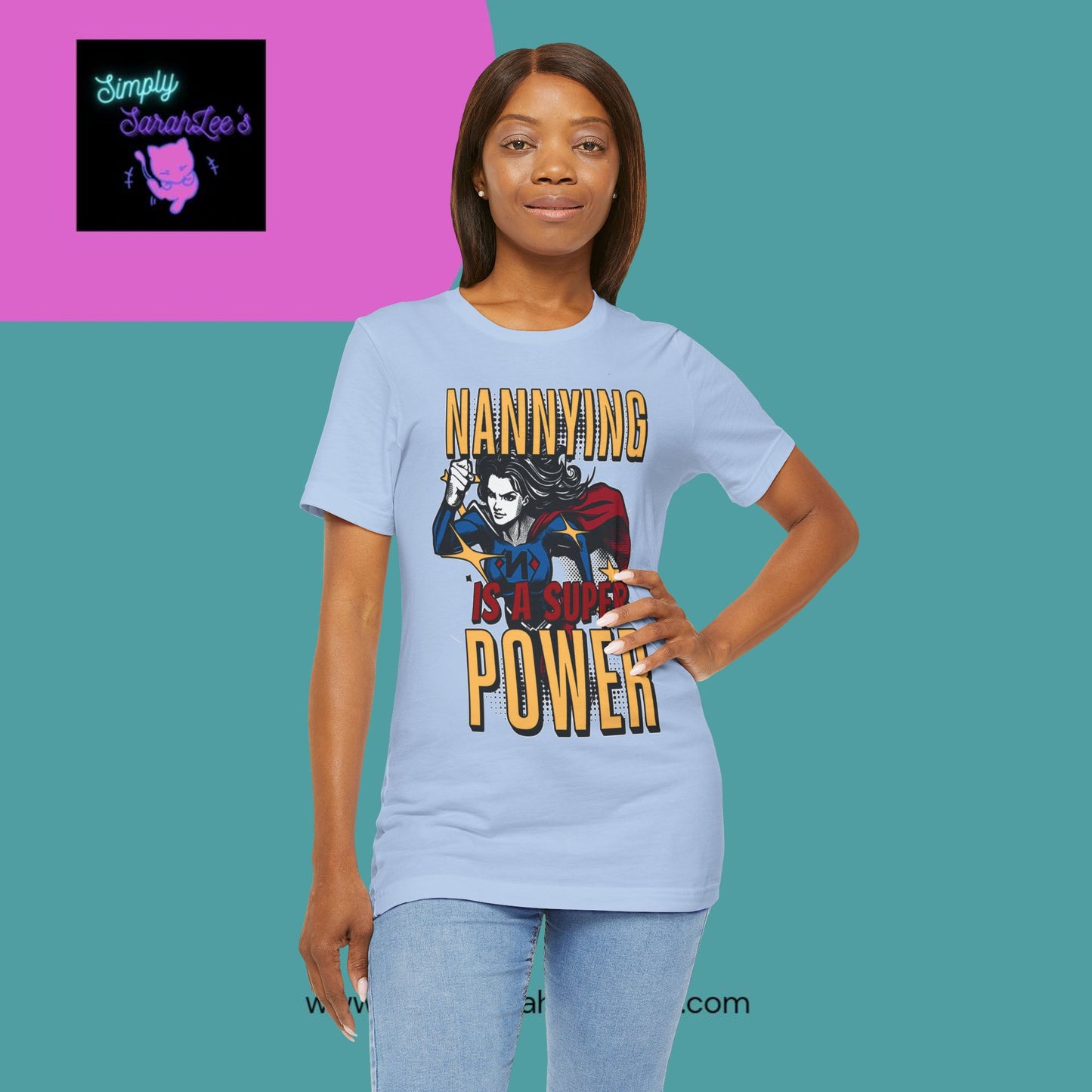 Nannying is a Super Power - Female - Unisex Jersey Short Sleeve Tee