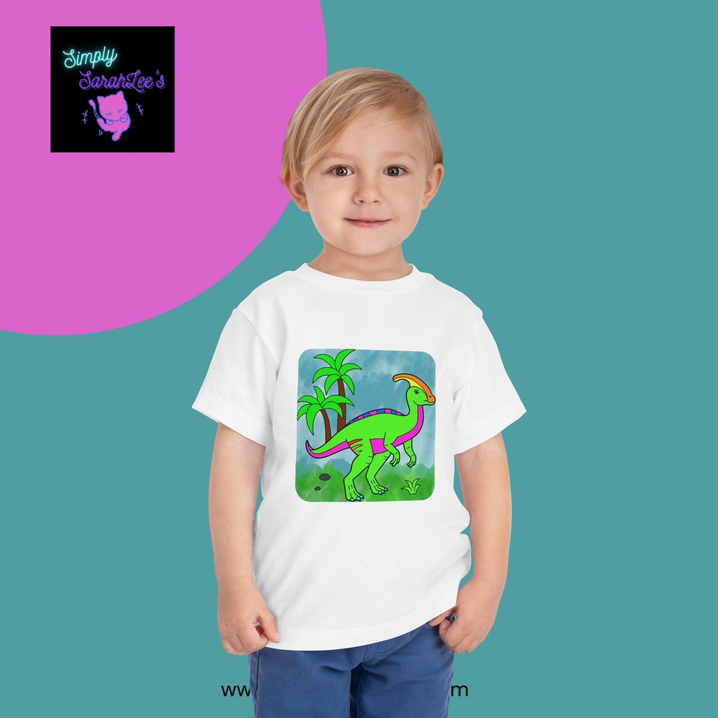 Parasaurolophus WaterColor Drawing *Custom for E* Toddler Short Sleeve Tee