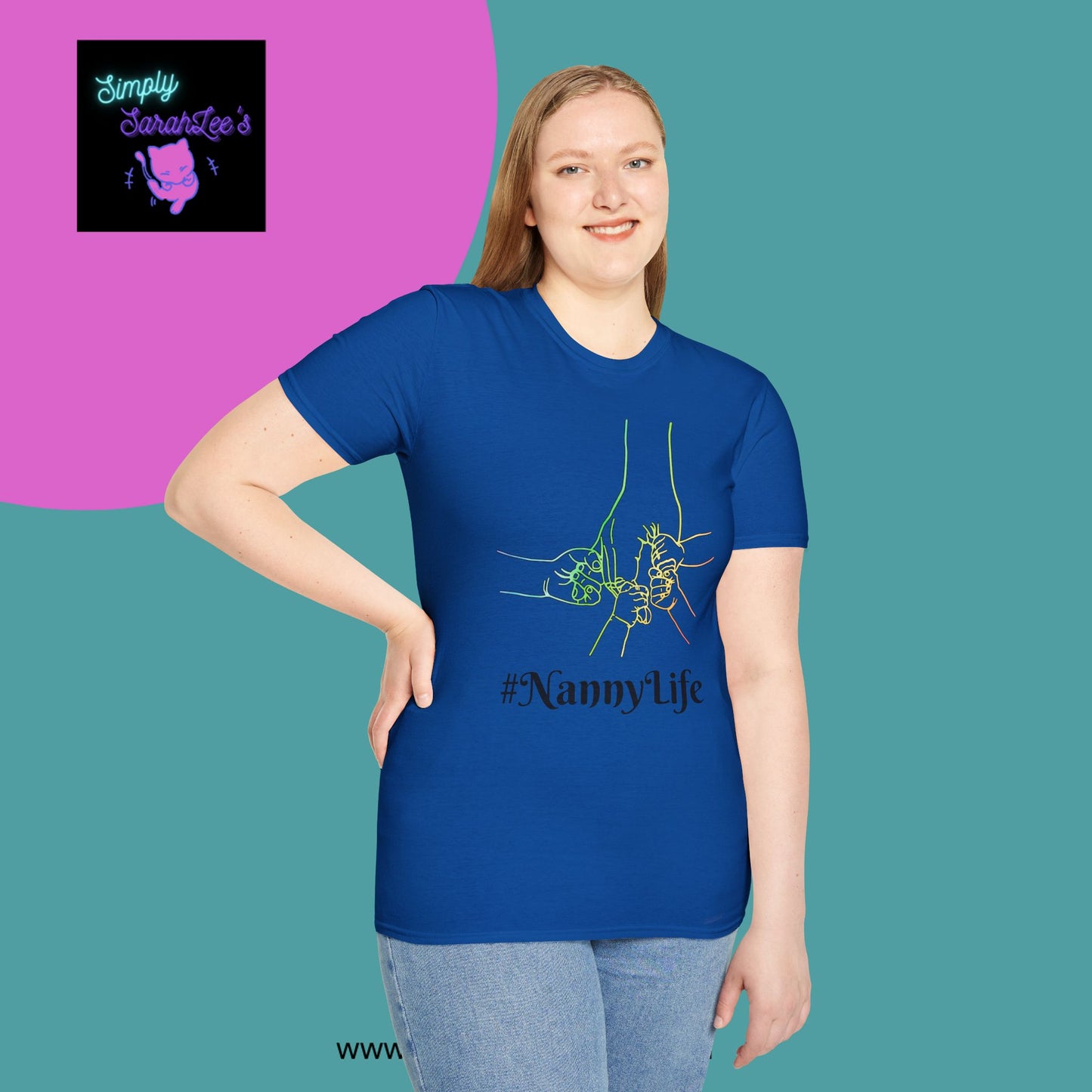 Nanny Life Rainbow Hands T-Shirt for Teens and Adults