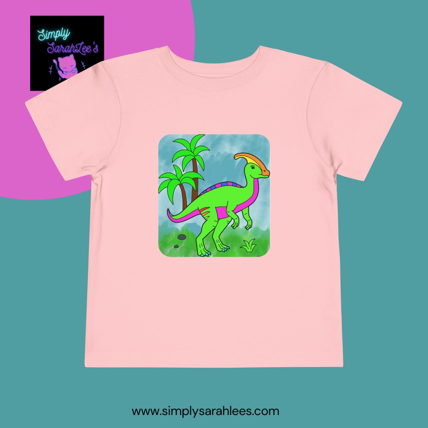 Parasaurolophus WaterColor Drawing *Custom for E* Toddler Short Sleeve Tee