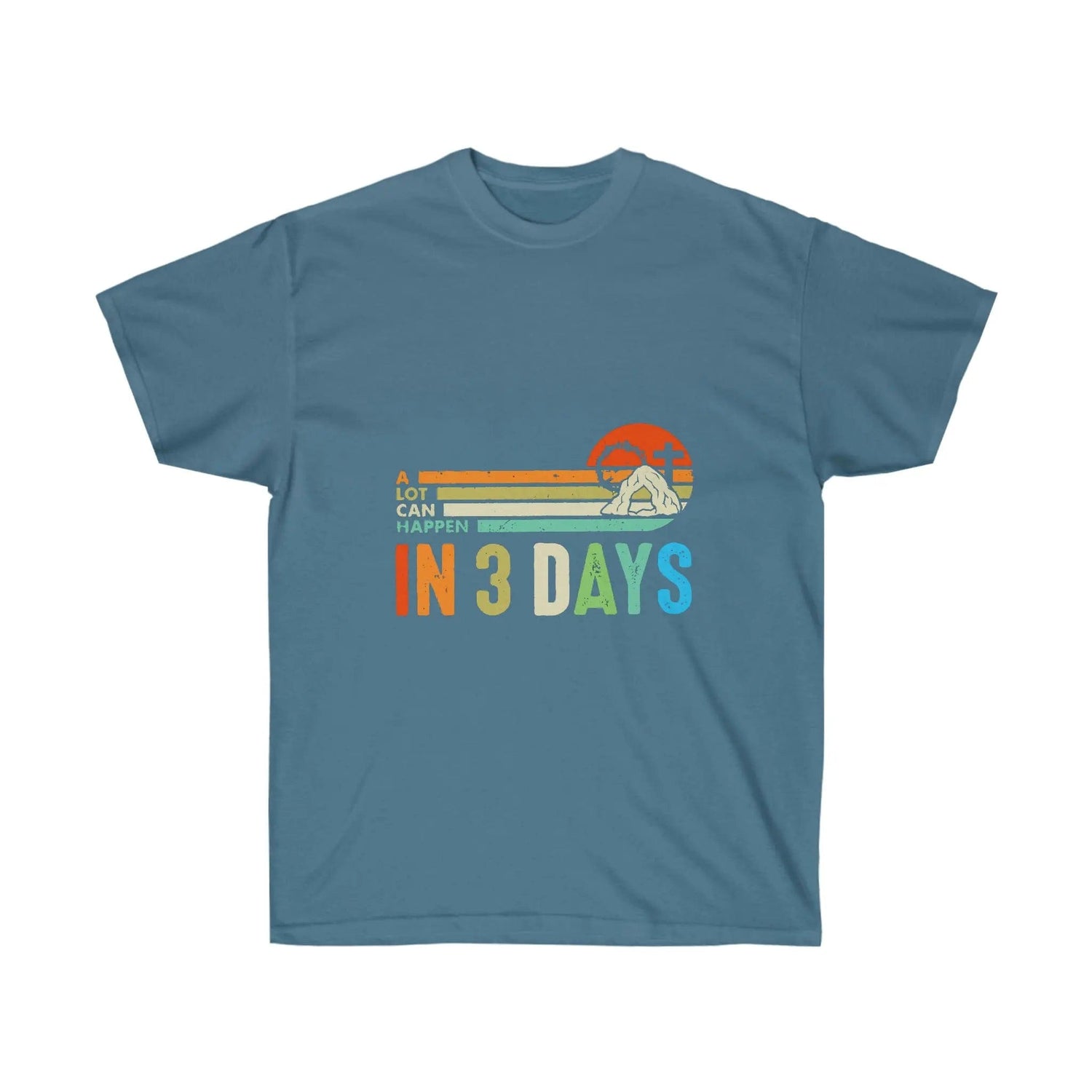 A Lot Can Happen In 3 Days Cotton t-shirt Indigo Blue