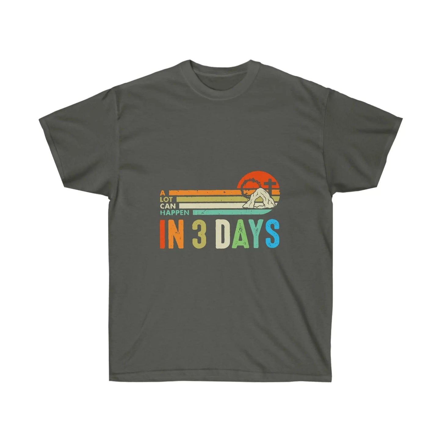 A Lot Can Happen In 3 Days Cotton t-shirt Charcoal