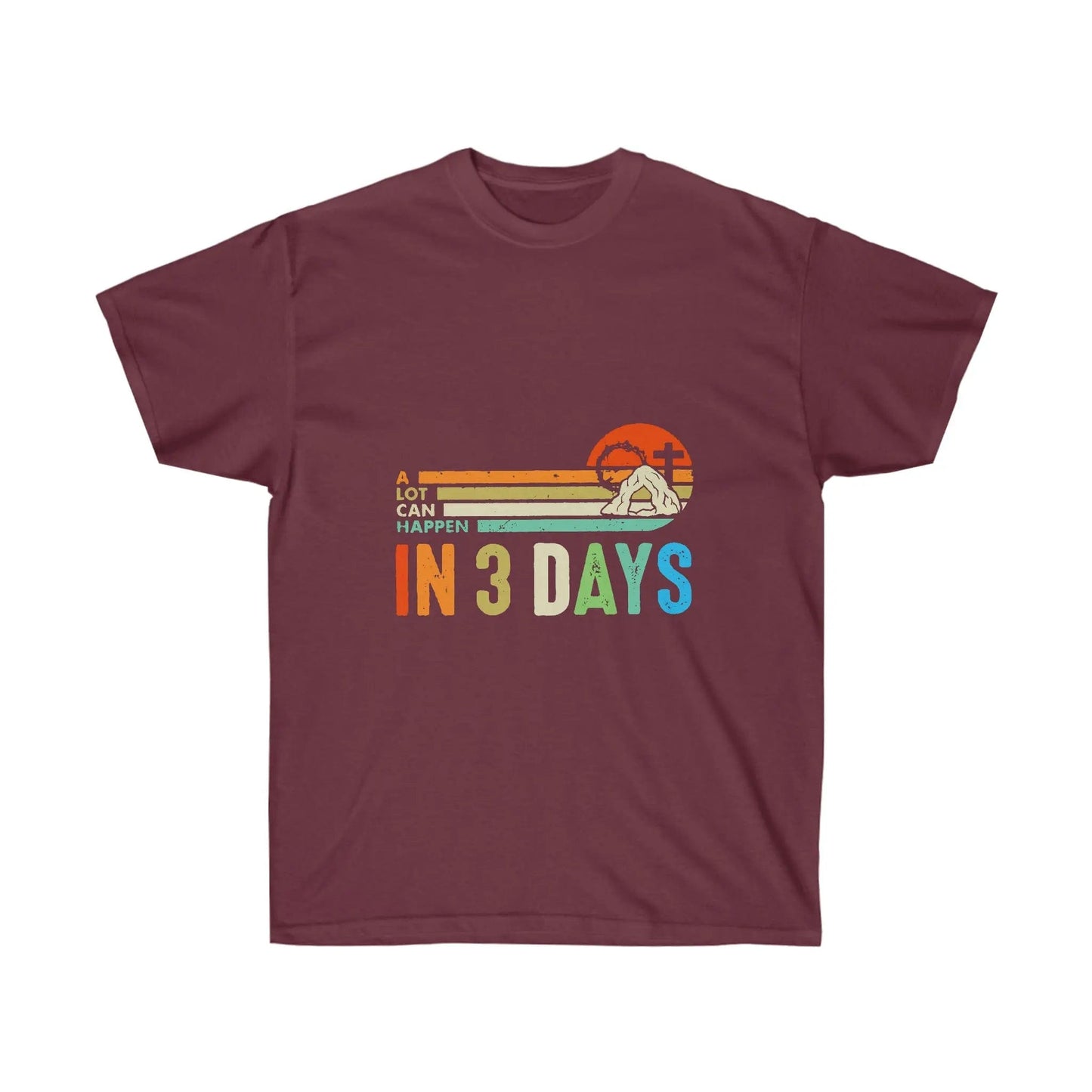 A Lot Can Happen In 3 Days Cotton t-shirt Maroon