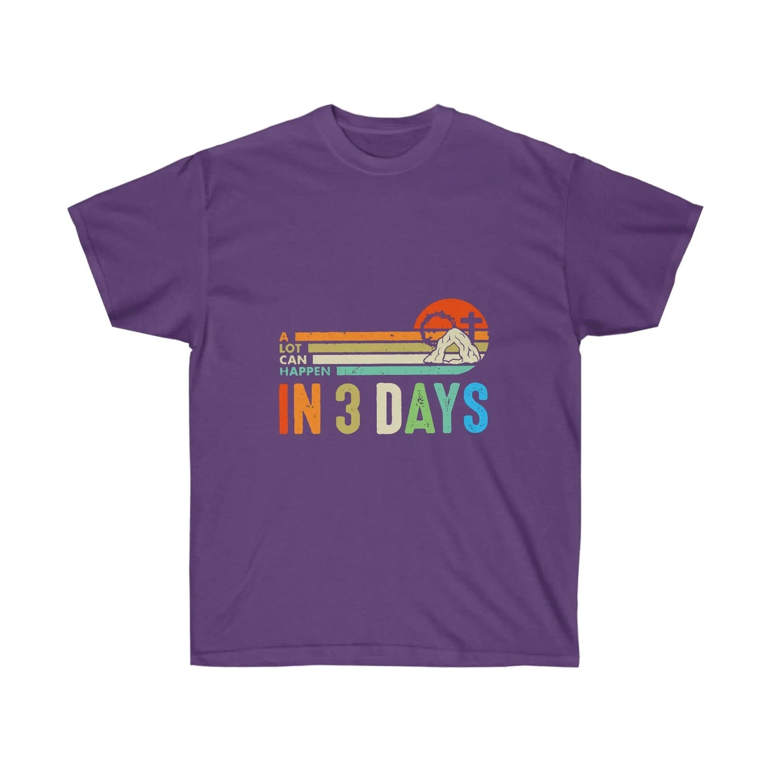 A Lot Can Happen In 3 Days Cotton t-shirt Purple