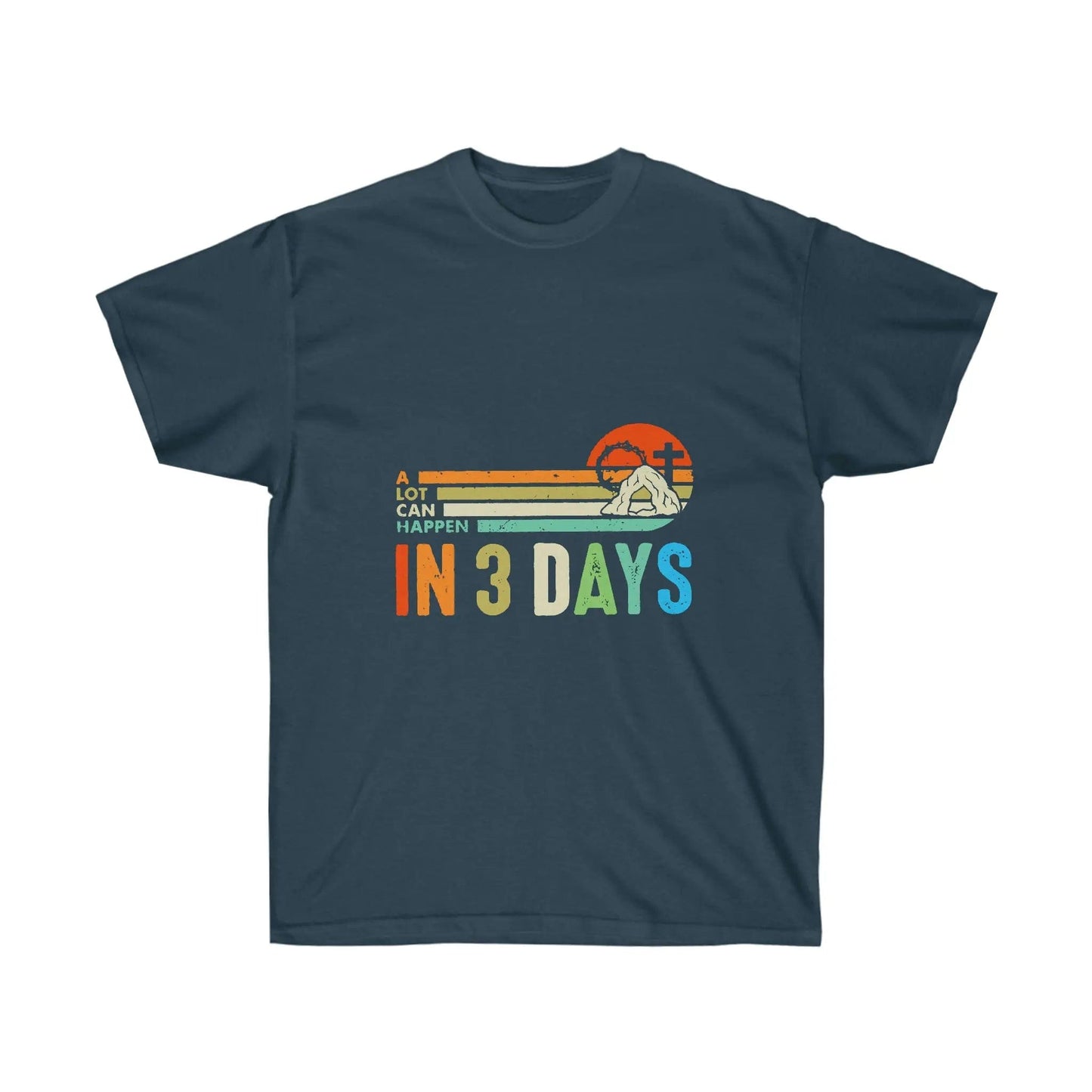 A Lot Can Happen In 3 Days Cotton t-shirt Blue Dusk