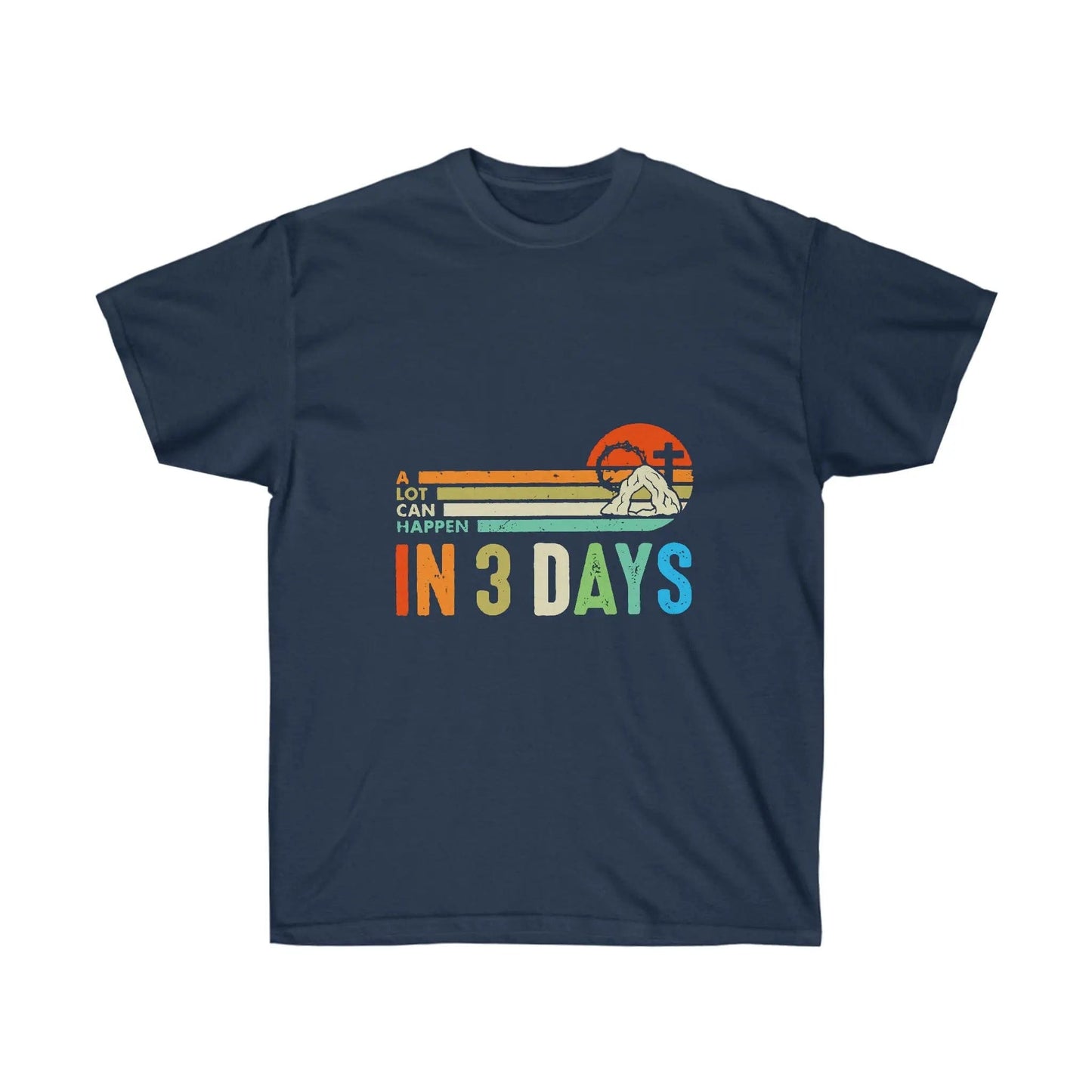 A Lot Can Happen In 3 Days Cotton t-shirt Navy