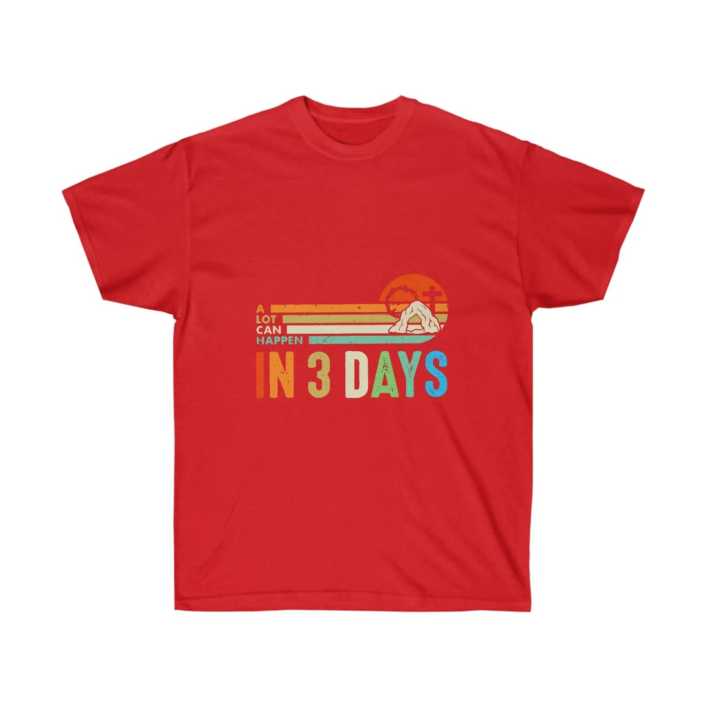 A Lot Can Happen In 3 Days Cotton t-shirt Red