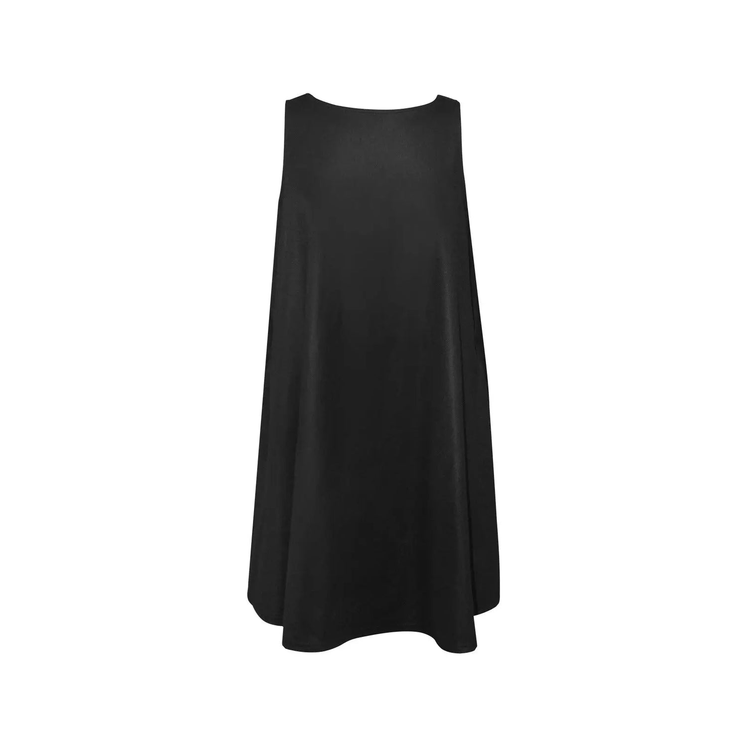 All black Sleeveless Tank Dress with Pockets