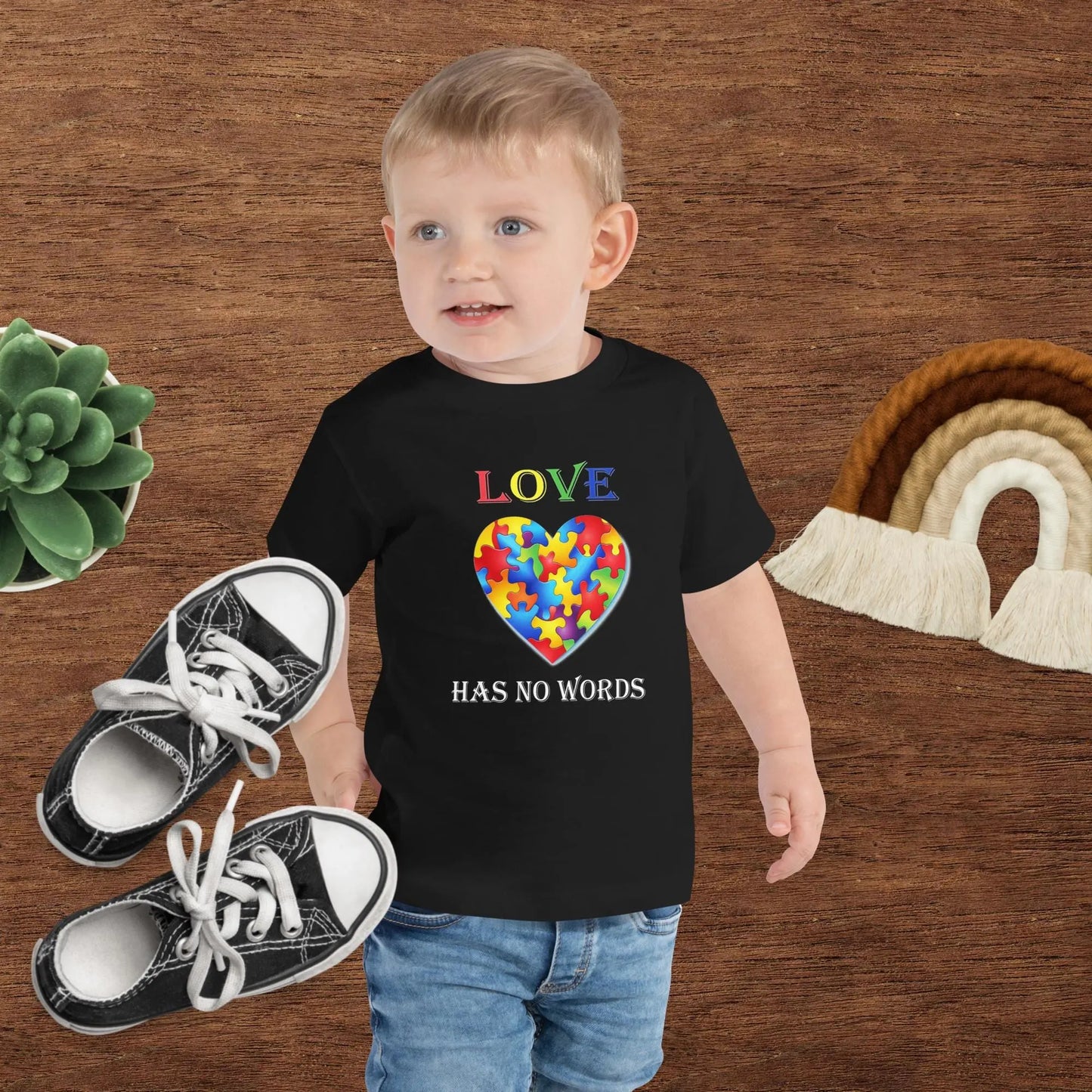 Autism Toddler Short Sleeve Tee Dark Colors