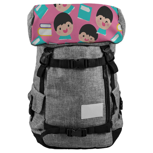 Baby Blue Book Pattern Penryn Backpack