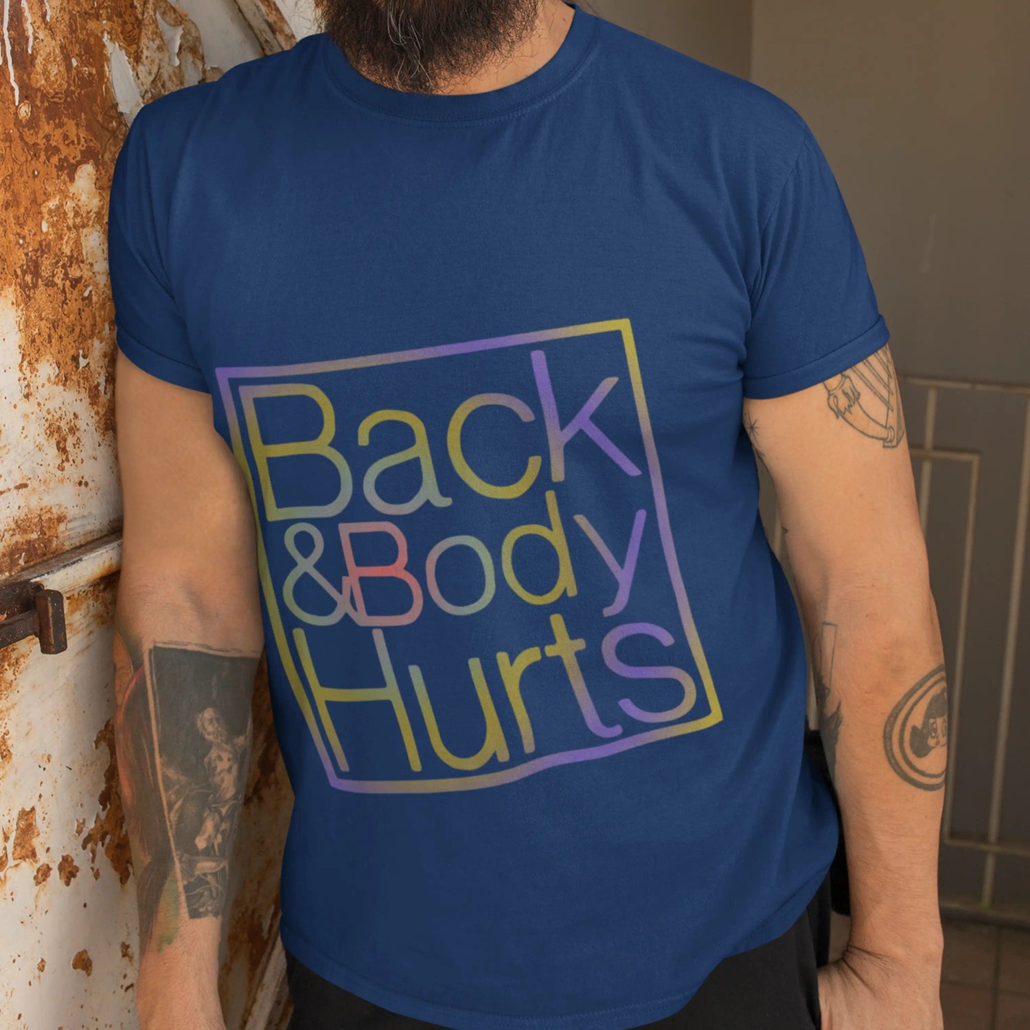 Back and Body Hurts funny Unisex Softstyle T-Shirt