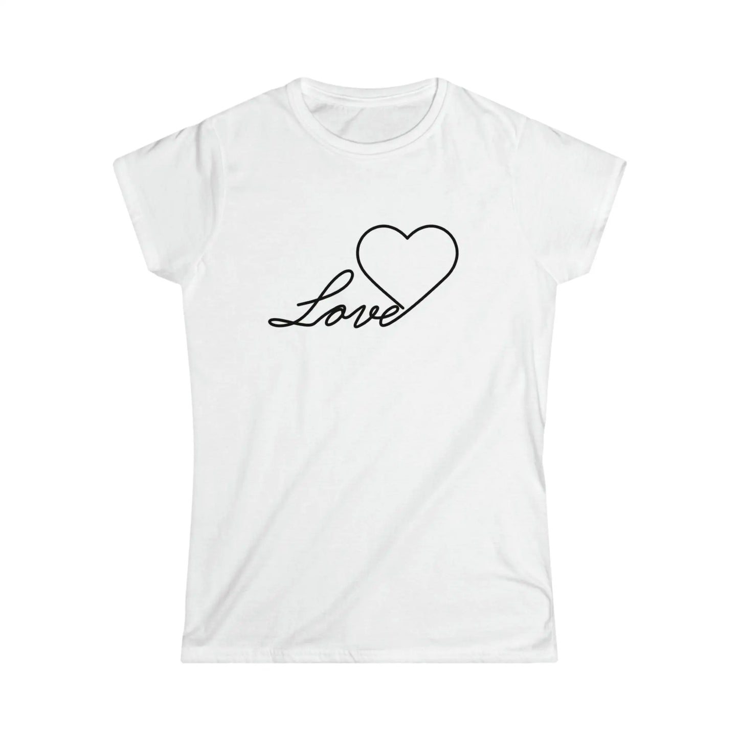 Black or White design Love Heart Gradiant shirt *Custom for Barbara MK* Women's Softstyle Tee