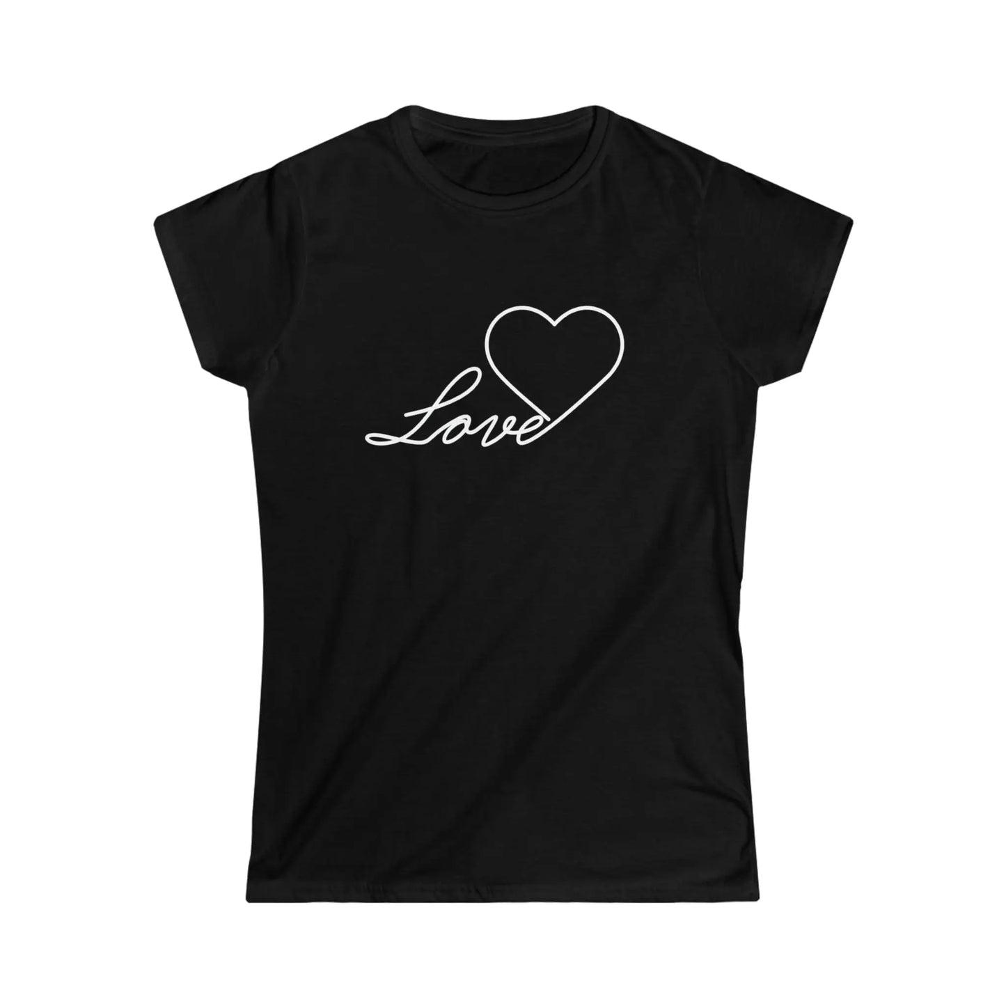 Black or White design Love Heart Gradiant shirt *Custom for Barbara MK* Women's Softstyle Tee