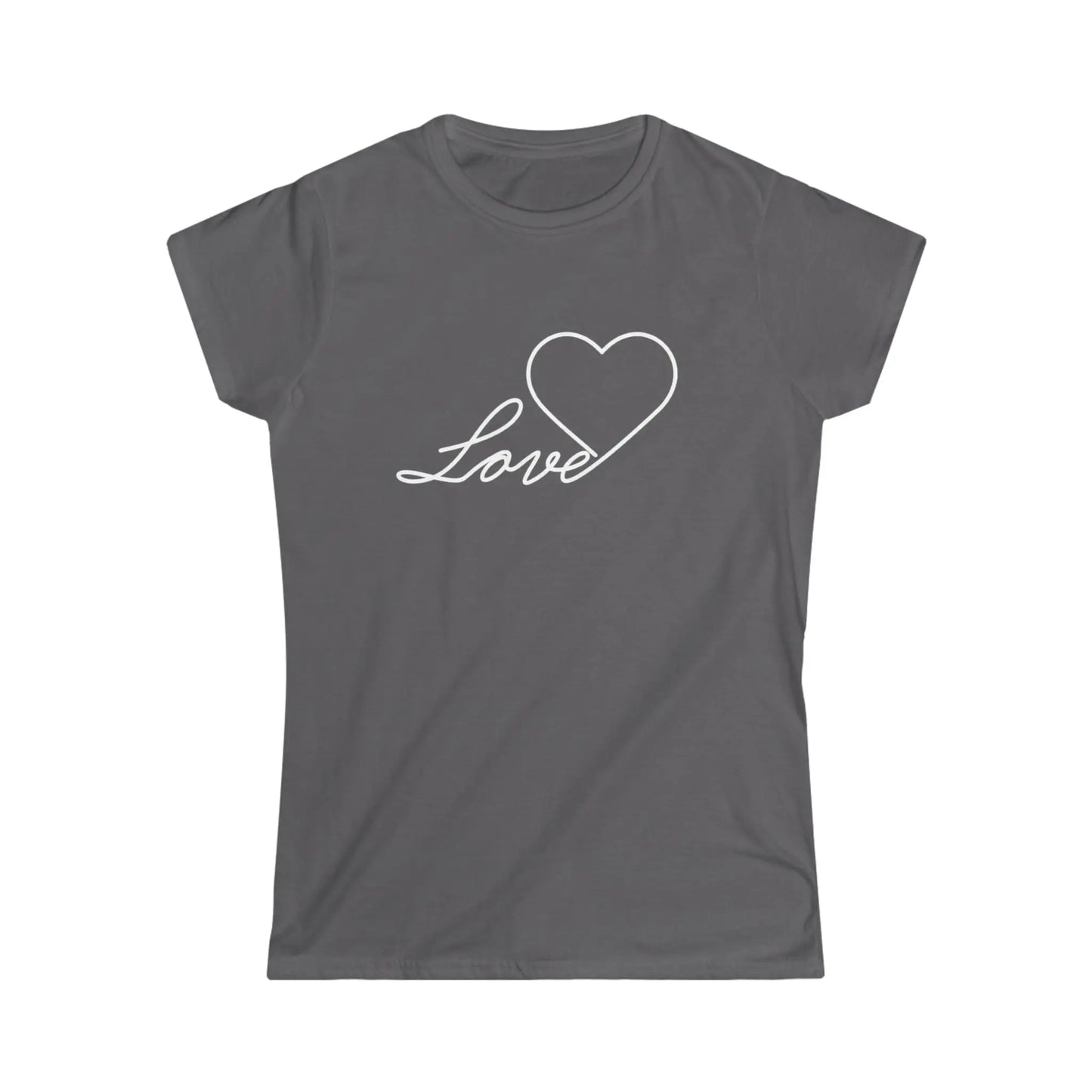 Black or White design Love Heart Gradiant shirt *Custom for Barbara MK* Women's Softstyle Tee