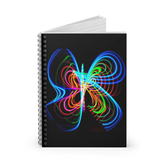 Butterfly Hoop Rainbow (Self-portrait) Spiral Notebook - Ruled Line